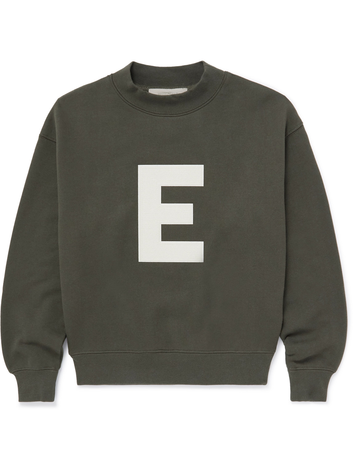 Essentials Logo-appliquéd Cotton-blend Jersey Sweatshirt In Black