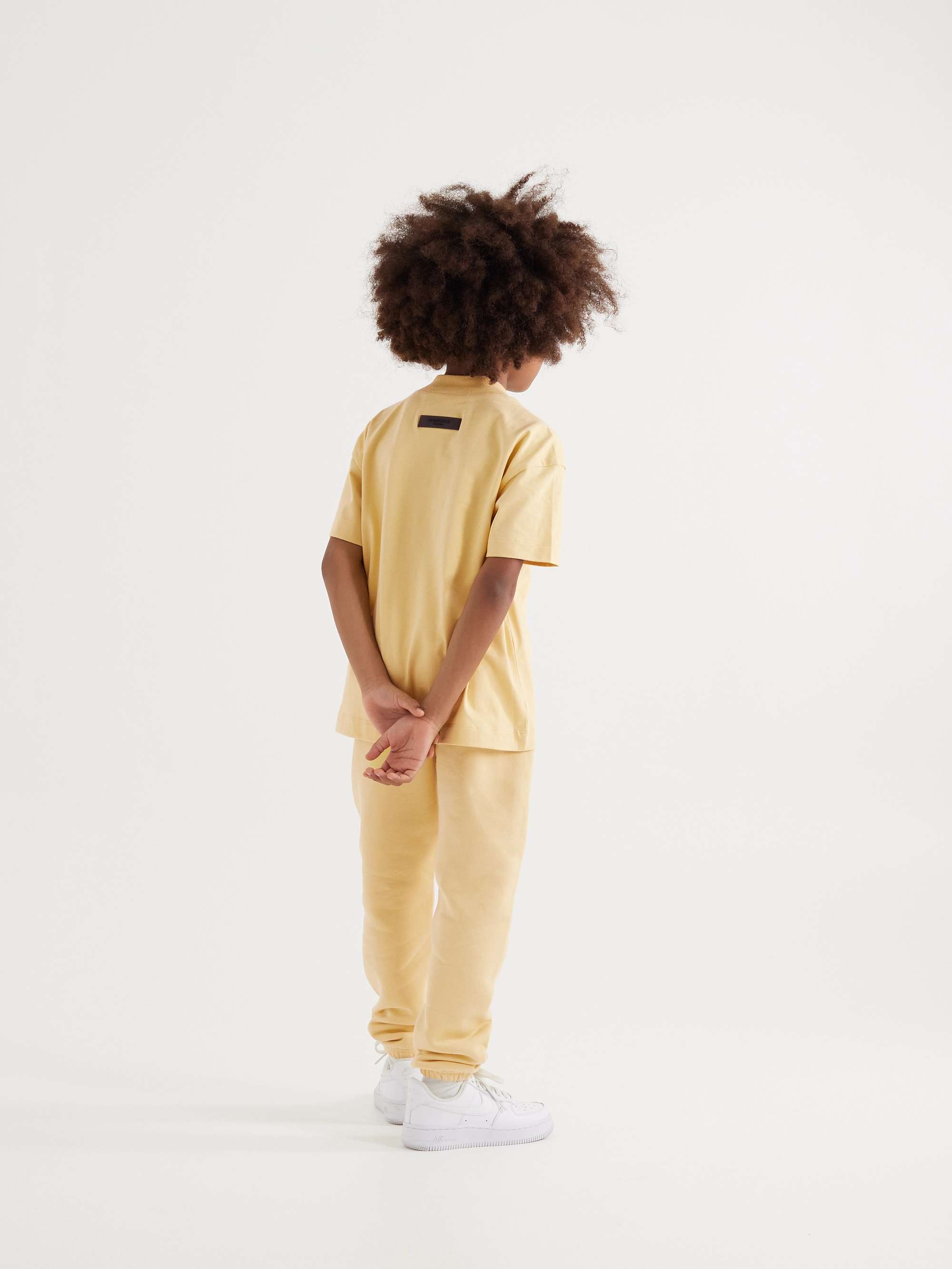 FEAR OF GOD ESSENTIALS KIDS Logo-Appliquéd Cotton-Blend Jersey Sweatpants