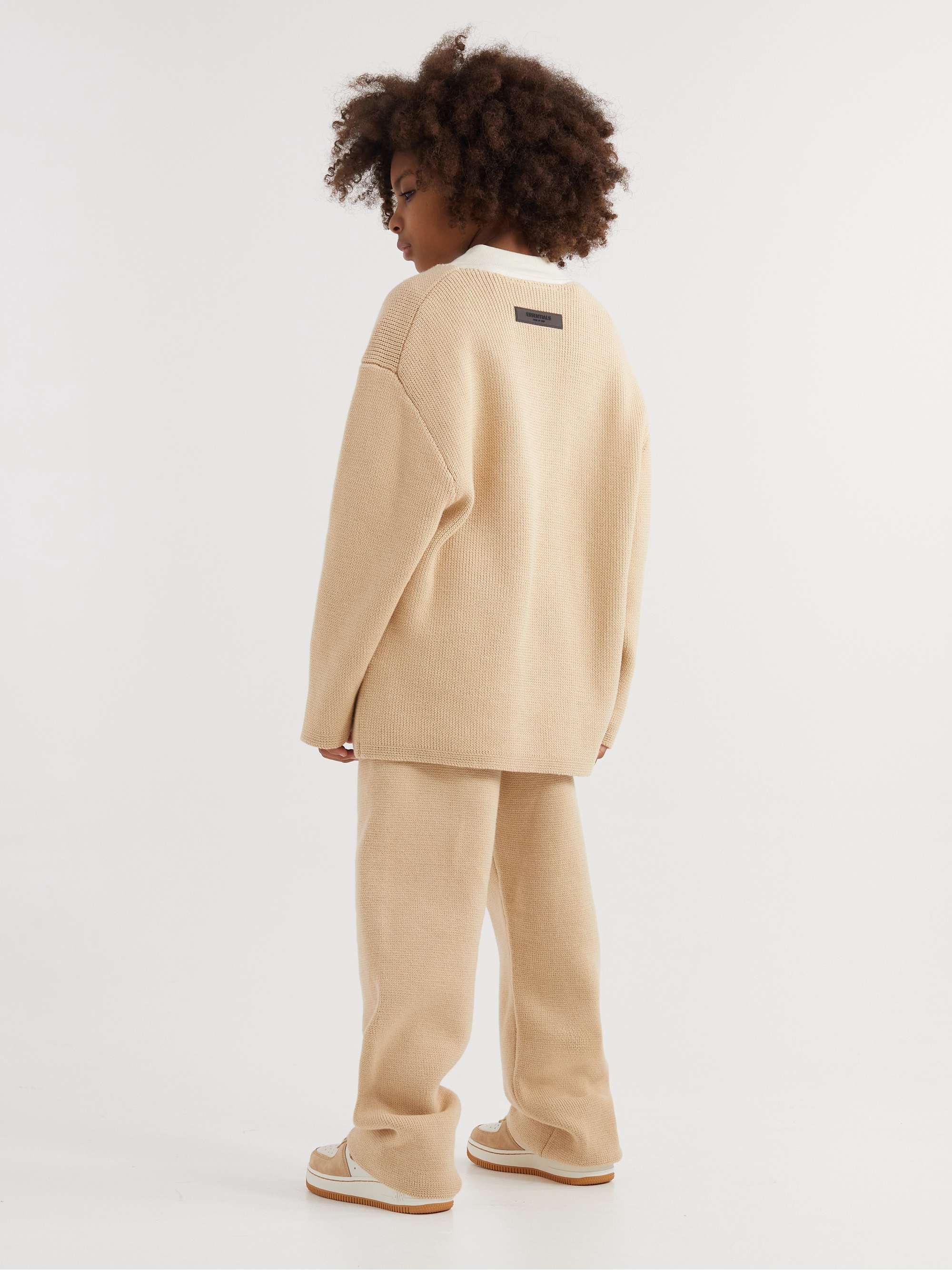 FEAR OF GOD ESSENTIALS KIDS Logo-Appliquéd Cotton-Blend Sweater