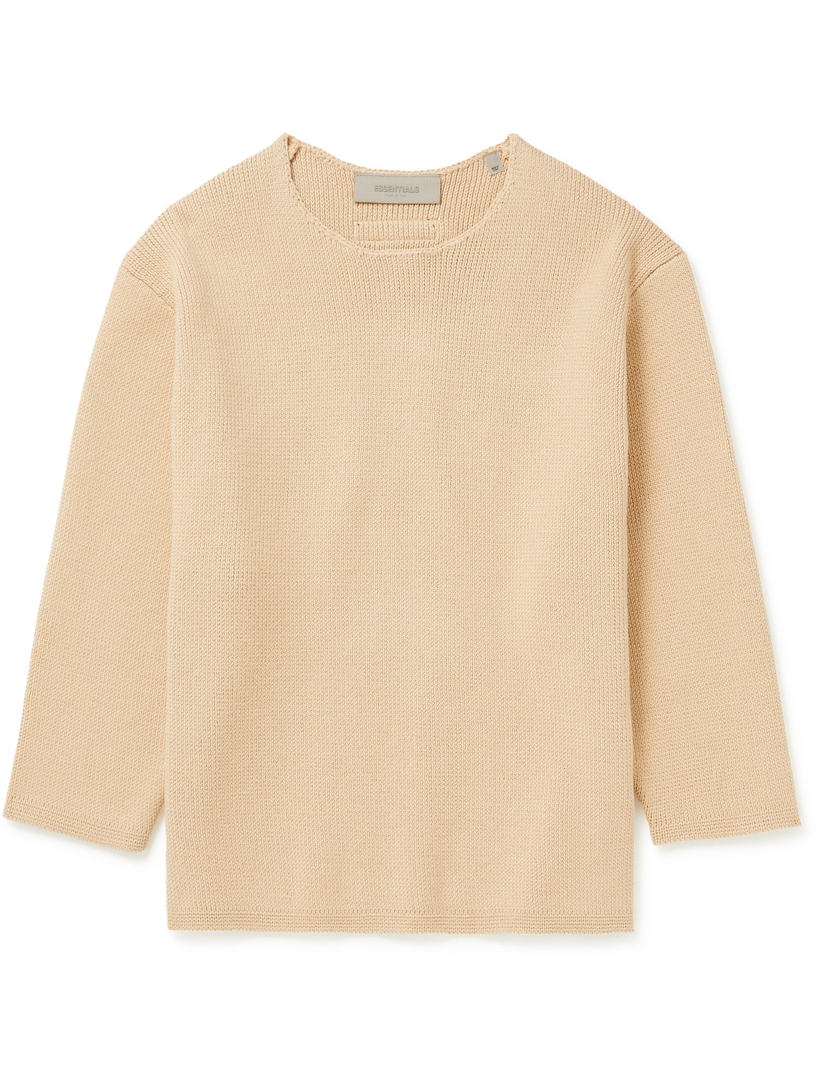 Essentials Kids' Logo-appliquéd Cotton-blend Sweater In Neutrals