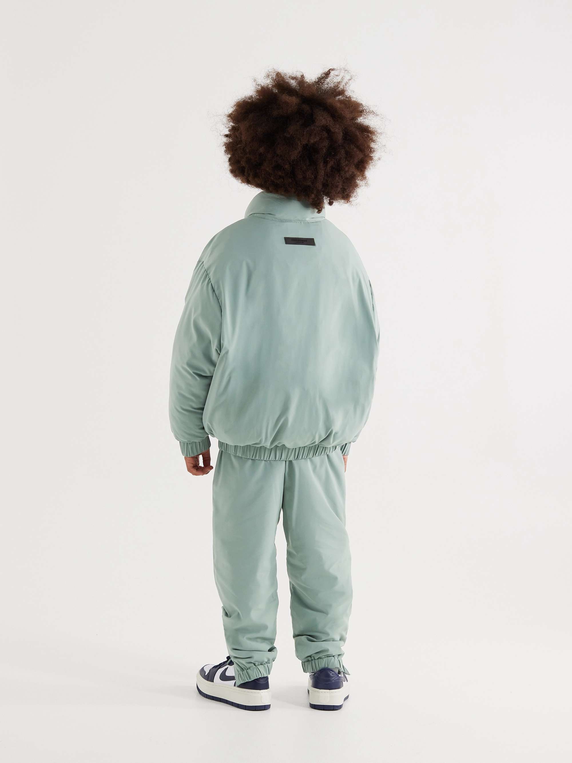 FEAR OF GOD ESSENTIALS KIDS Tapered Logo-Appliquéd Stretch-Shell Track ...