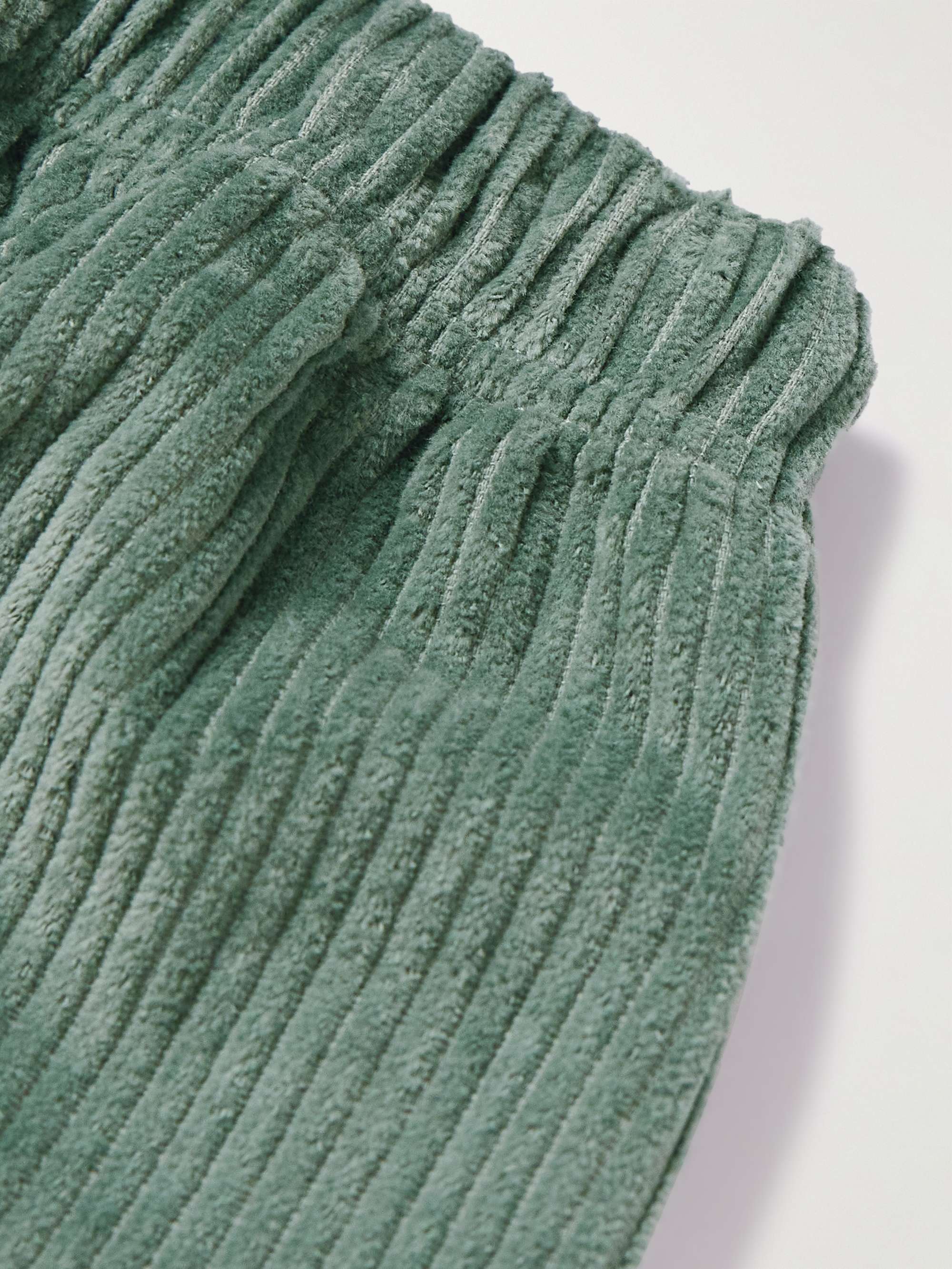 FEAR OF GOD ESSENTIALS KIDS بنطال رياضي من قطن المخمل المضلع مزيّن بشعار العلامة بتطريز نافر