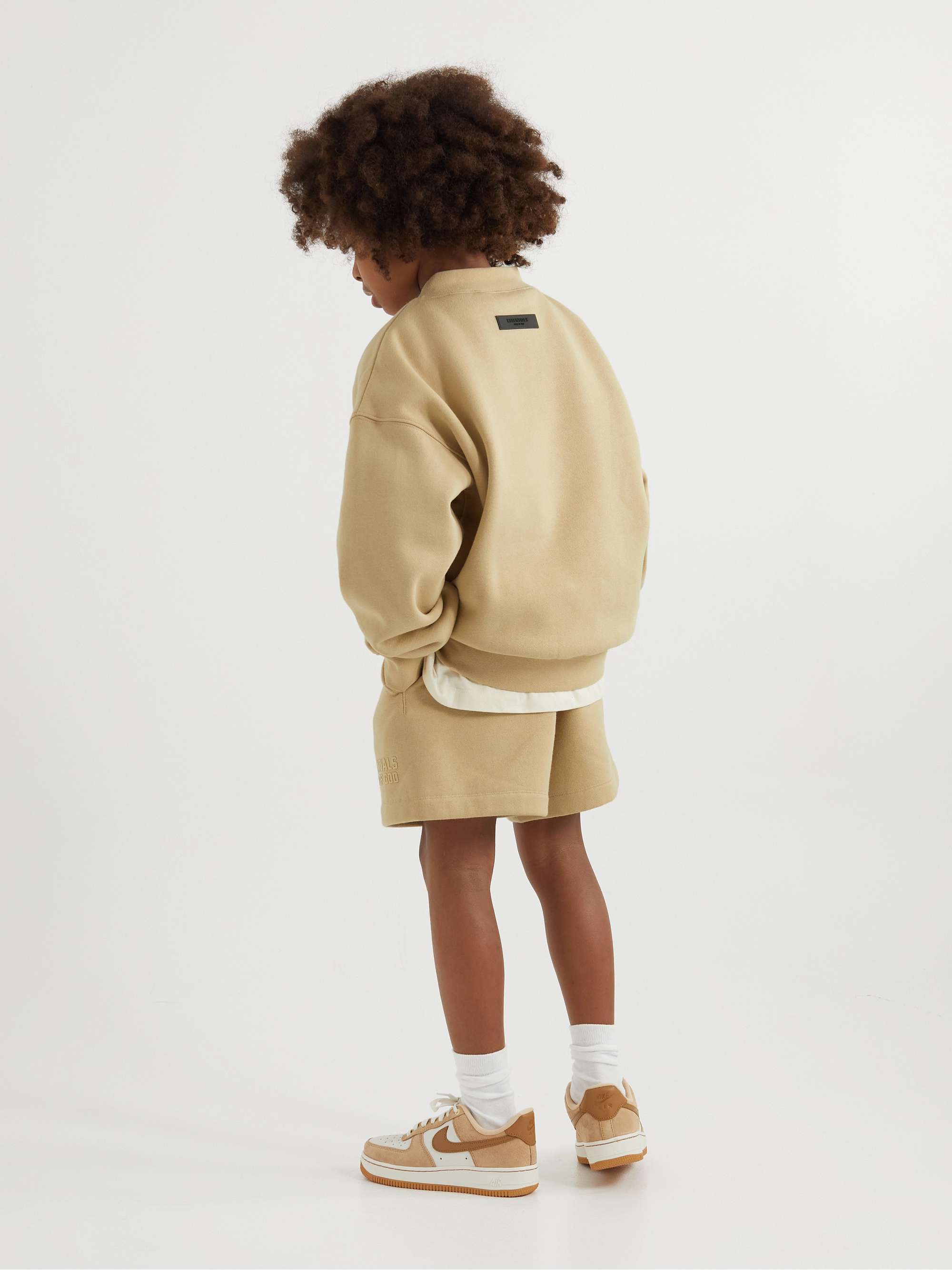 FEAR OF GOD ESSENTIALS KIDS Logo-Appliquéd Cotton-Blend Jersey Sweatshirt