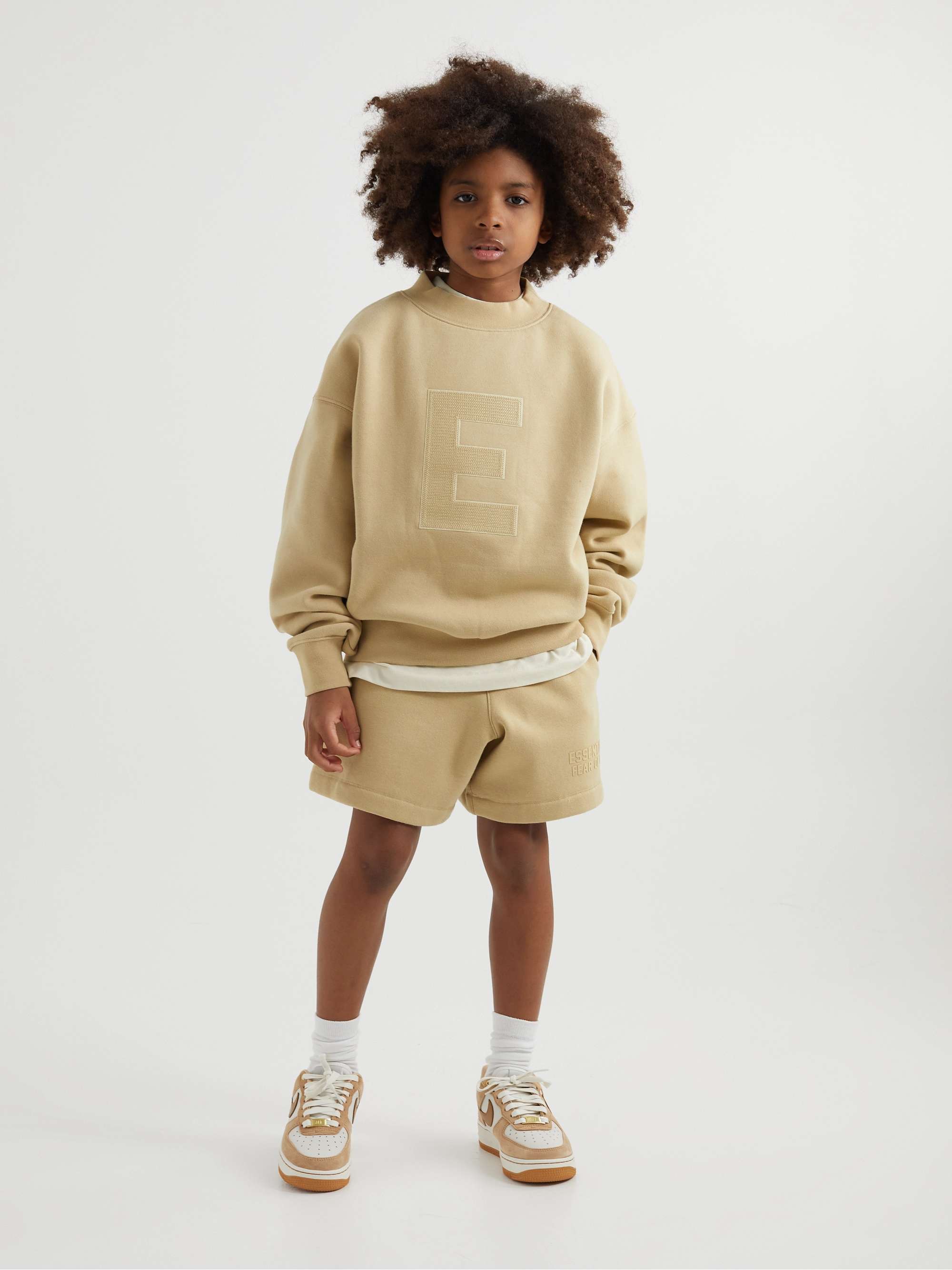 FEAR OF GOD ESSENTIALS KIDS Logo-Appliquéd Cotton-Blend Jersey Sweatshirt