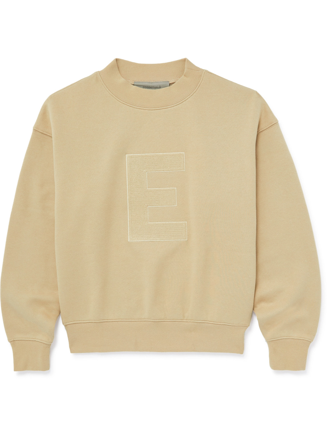 Essentials Logo-appliquéd Cotton-blend Jersey Sweatshirt In Neutrals