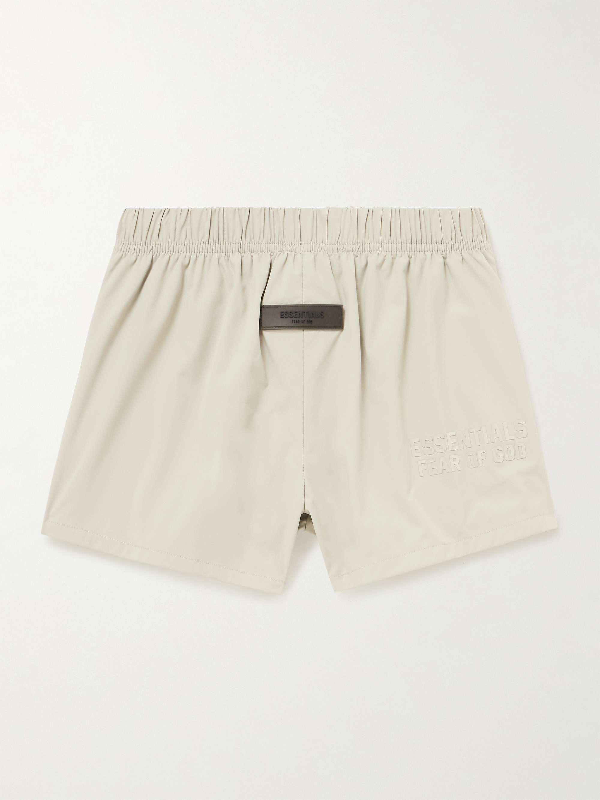 FEAR OF GOD ESSENTIALS KIDS Dock Logo-Flocked Stretch-Shell Shorts for ...