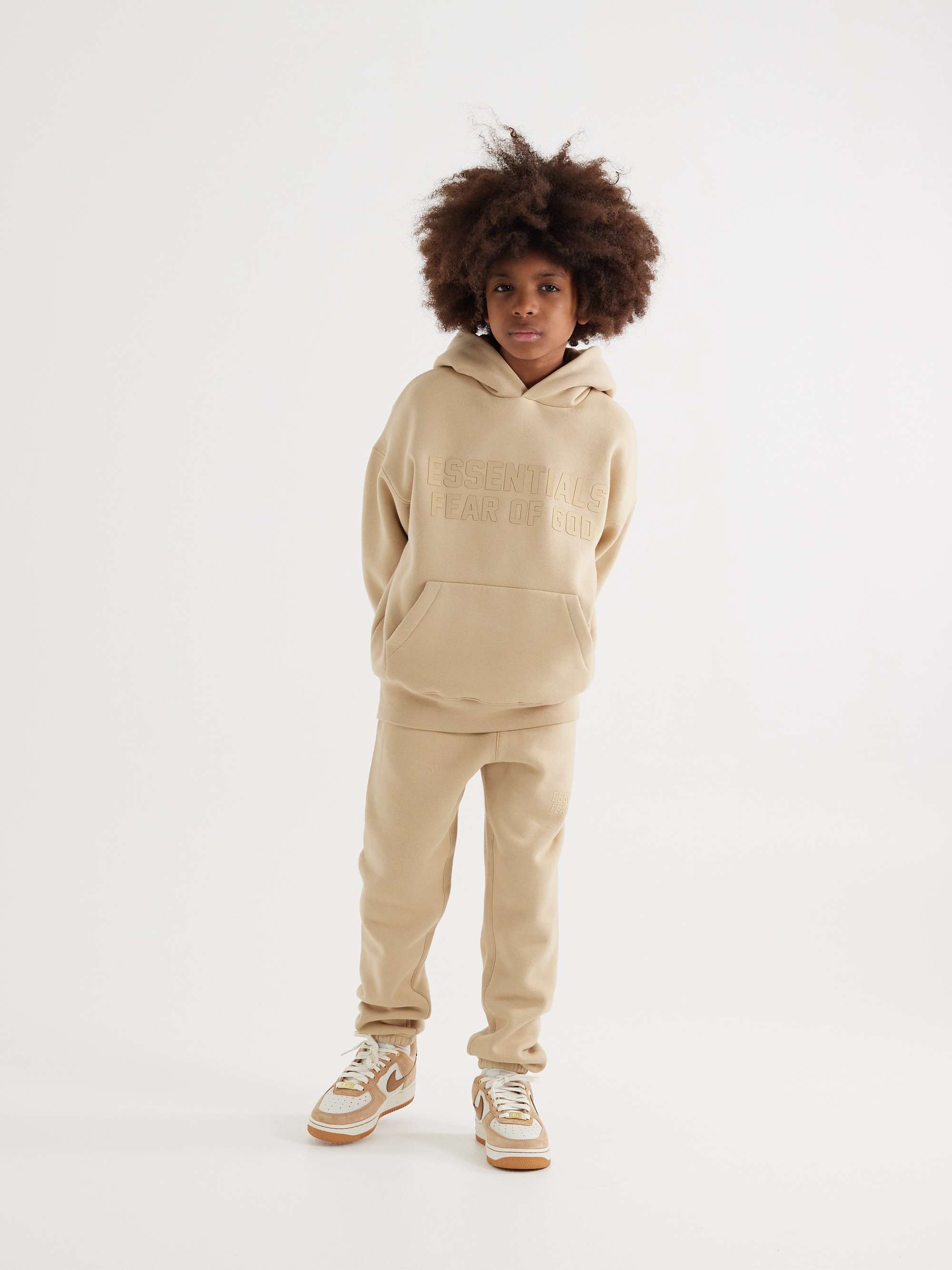 FEAR OF GOD ESSENTIALS KIDS Logo-Appliquéd Cotton-Blend Jersey ...