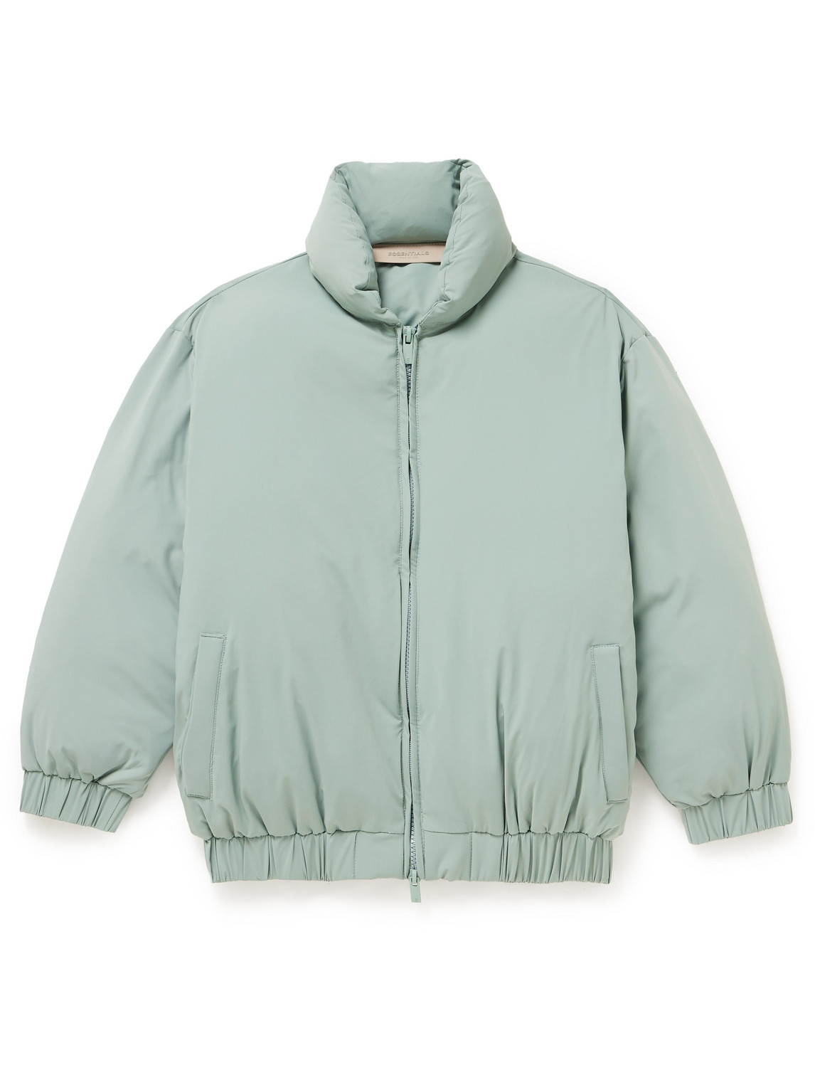 Essentials Kids' High-neck Cropped Shell Puffer Jacket 4-16 Years In Green