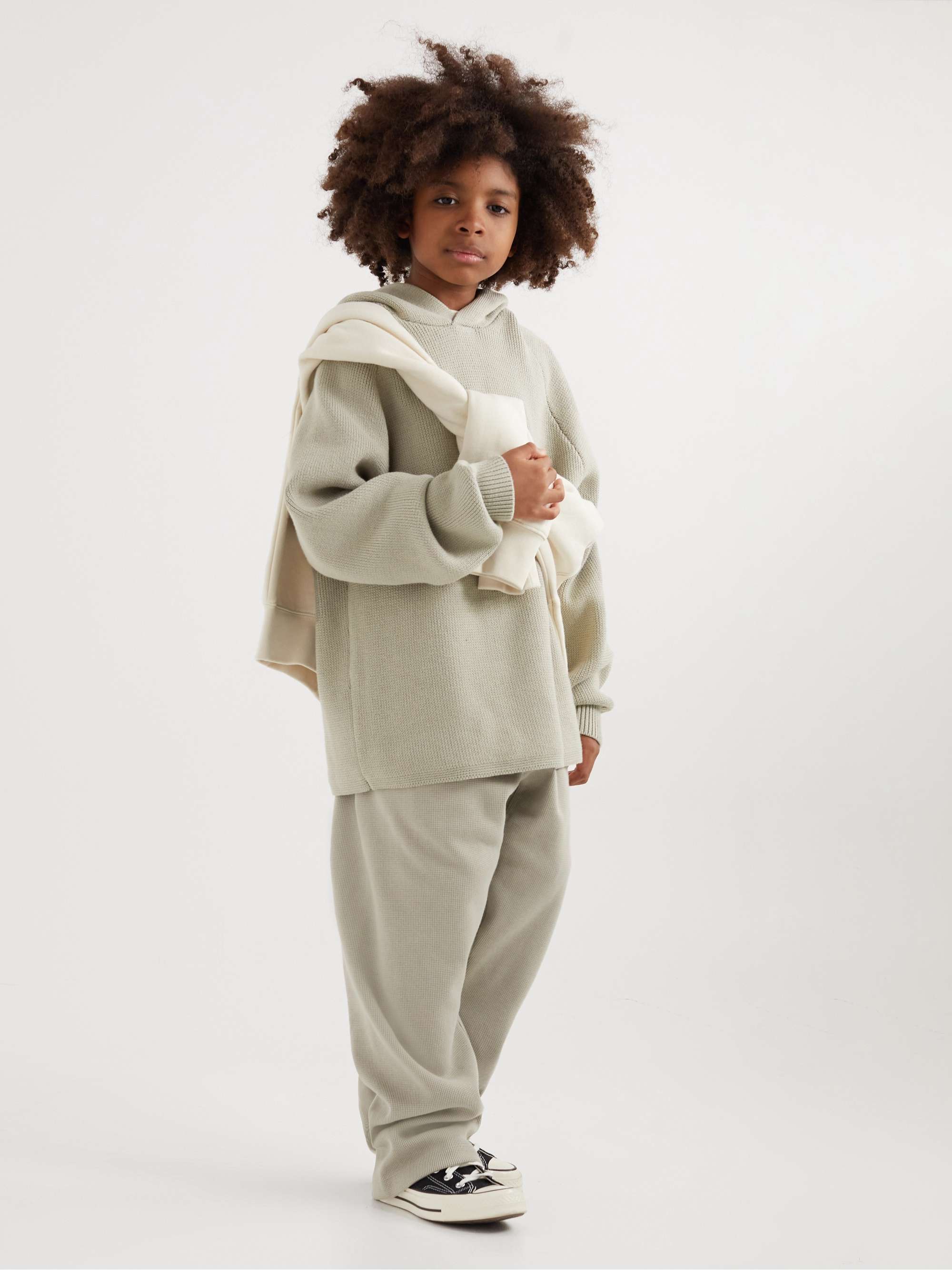 FEAR OF GOD ESSENTIALS KIDS Logo-Appliquéd Cotton-Blend Hoodie