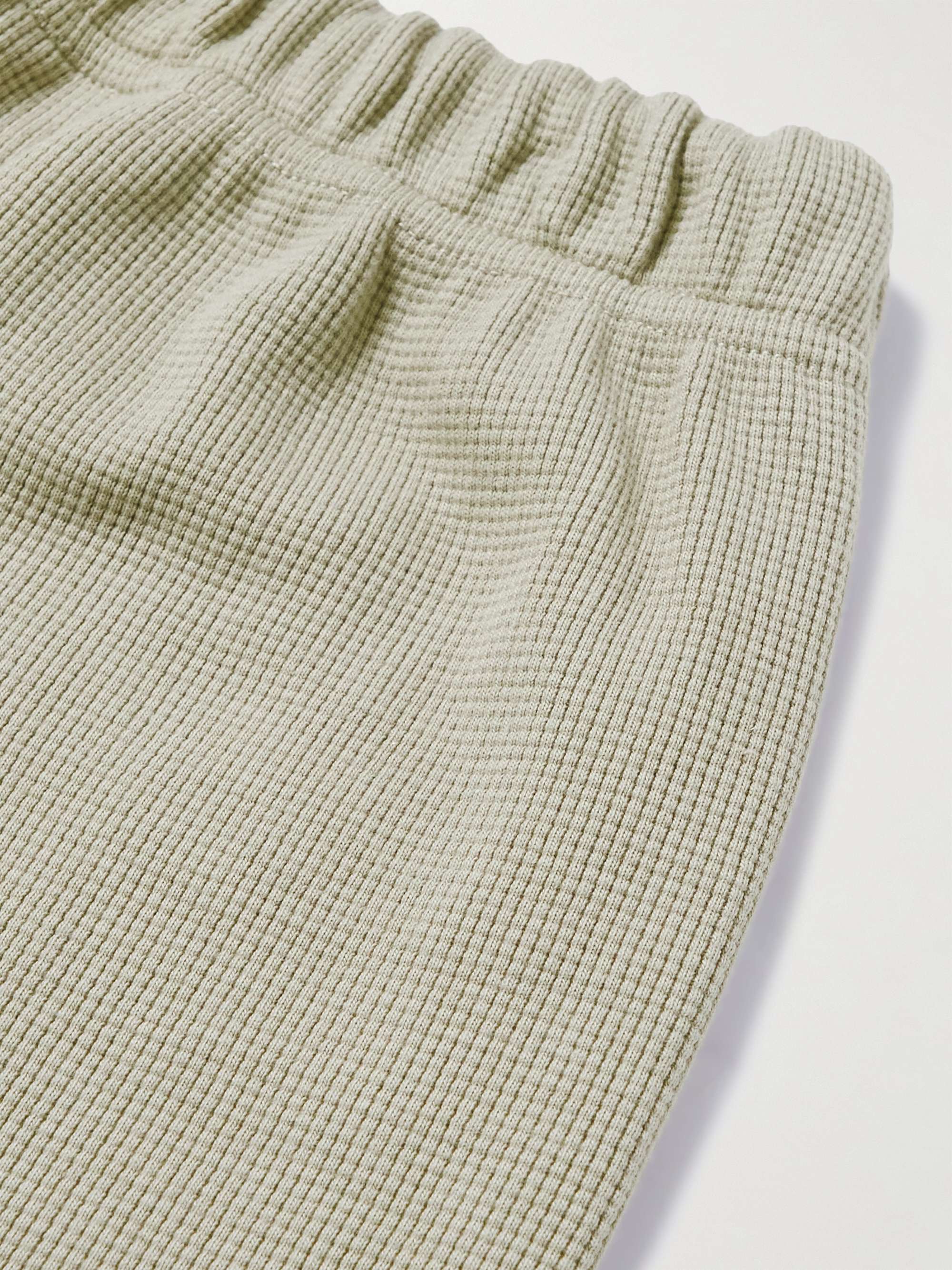 FEAR OF GOD ESSENTIALS KIDS Logo-Appliquéd Waffle-Knit Cotton-Blend Jersey Sweatpants
