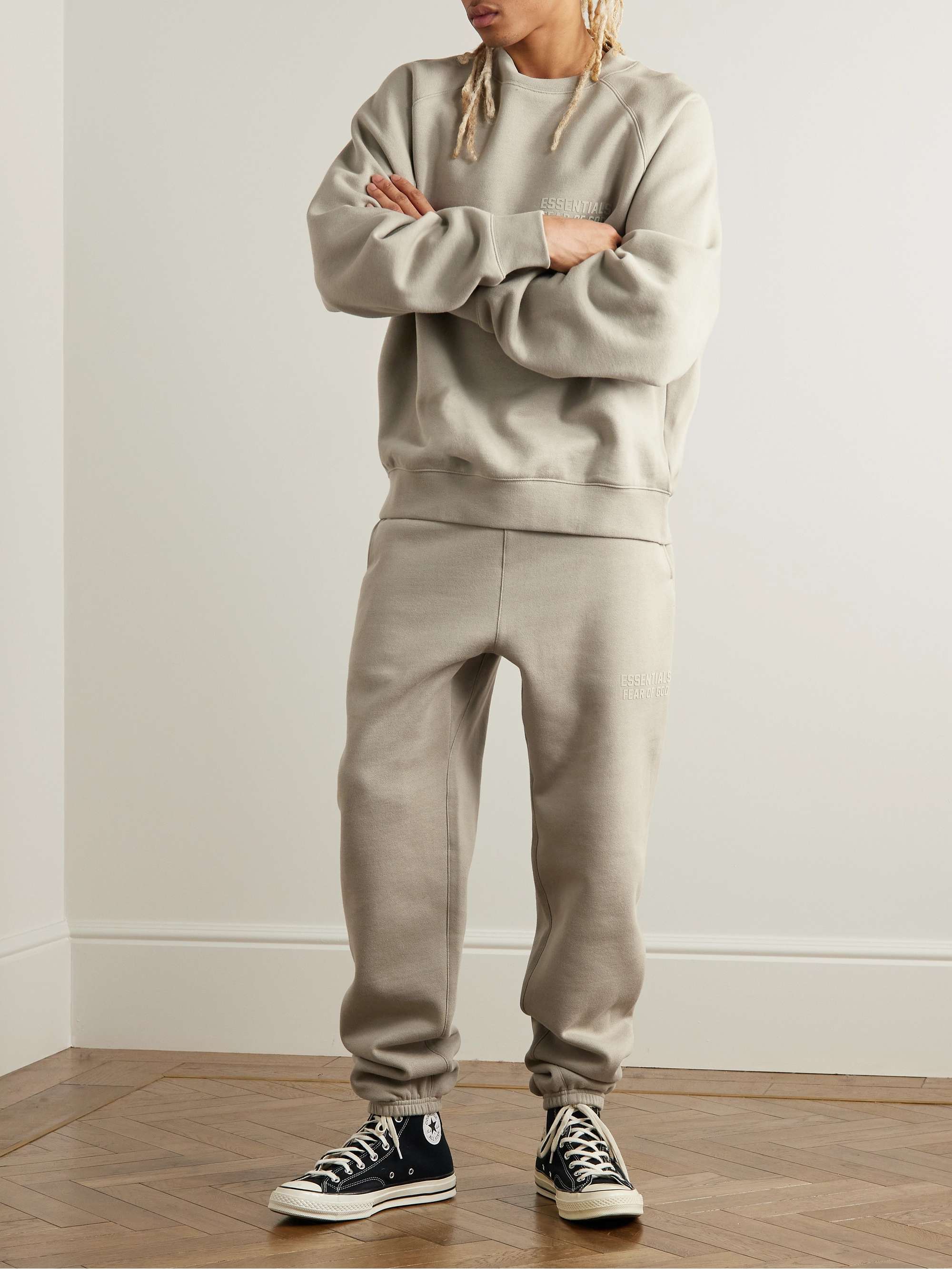 FEAR OF GOD ESSENTIALS Logo-Appliquéd Cotton-Blend Jersey Sweatpants ...