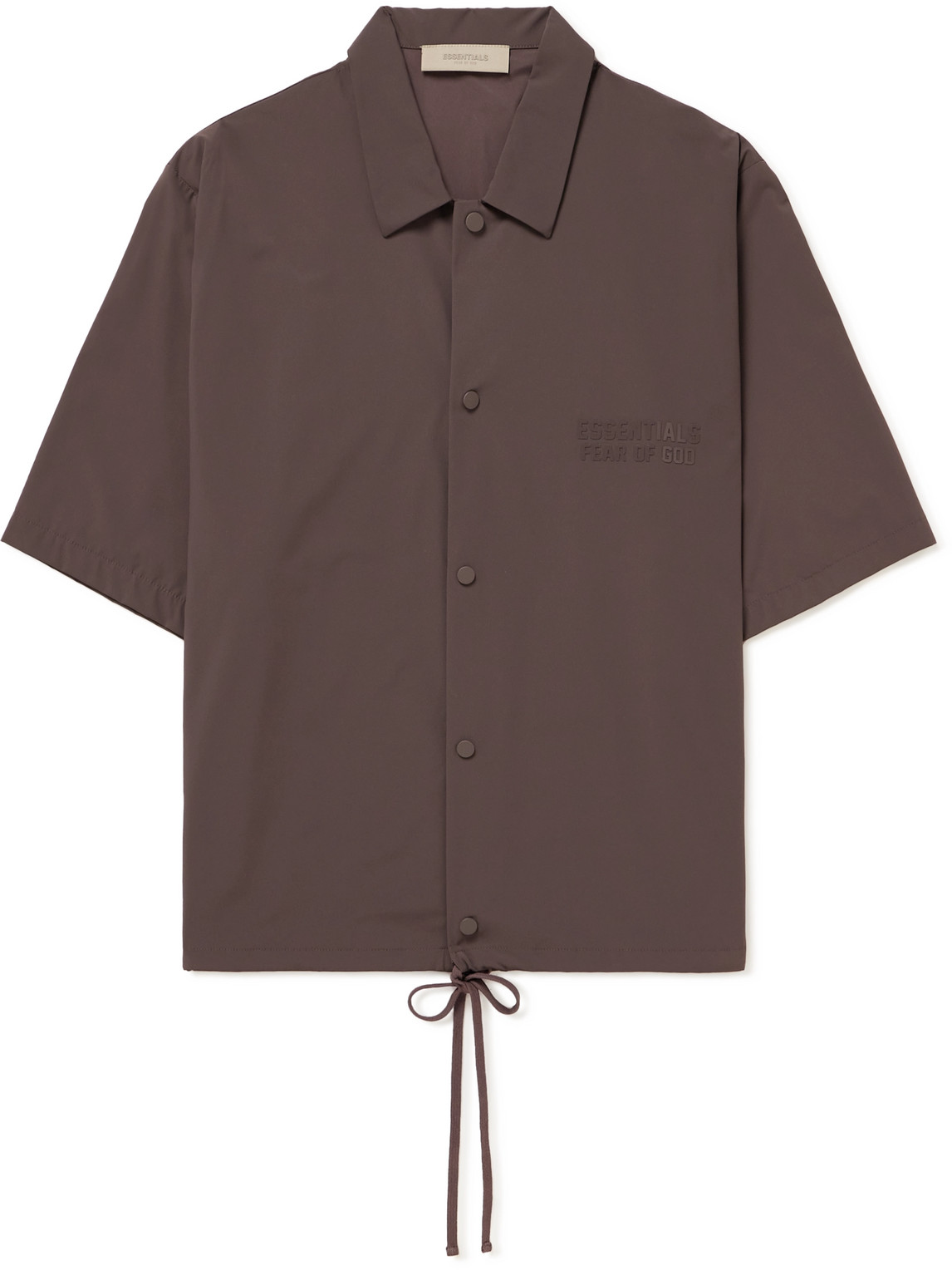 Essentials Logo-appliquéd Stretch-nylon Shirt In Purple
