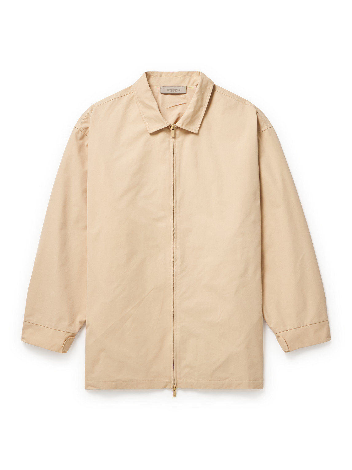 ESSENTIALS BARN LOGO-APPLIQUÉD COTTON-BLEND TWILL JACKET