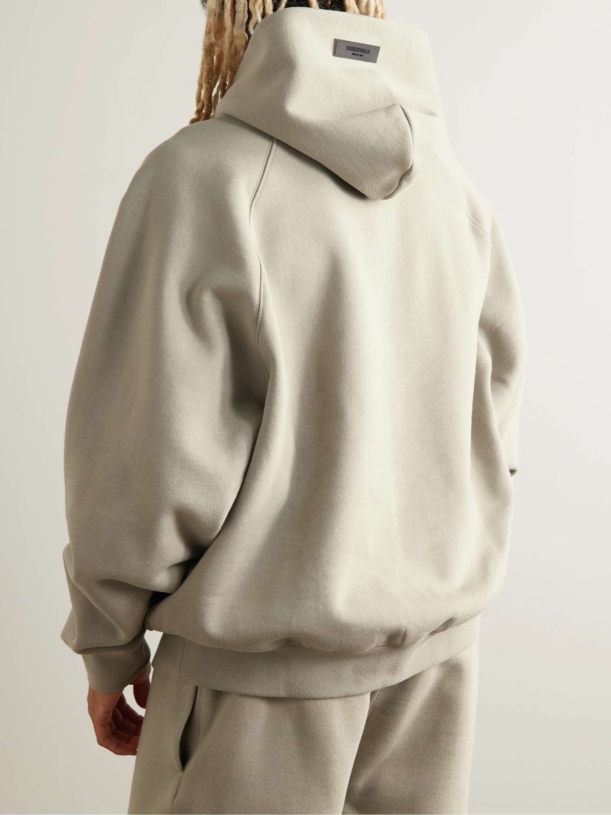 FEAR OF GOD ESSENTIALS Logo-Appliquéd Cotton-Blend Jersey Hoodie