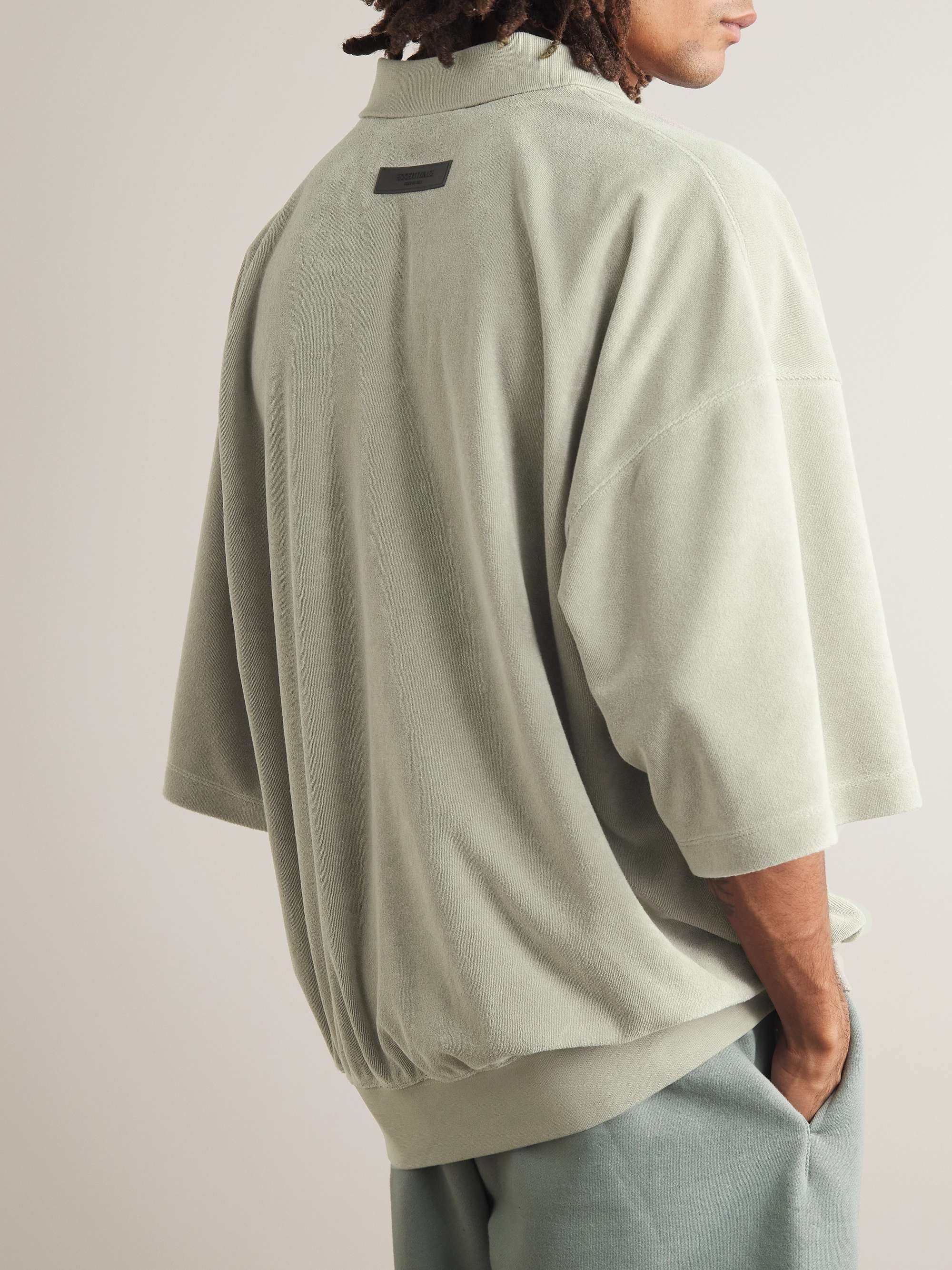 FEAR OF GOD ESSENTIALS Logo-Appliquéd Terry Polo Shirt