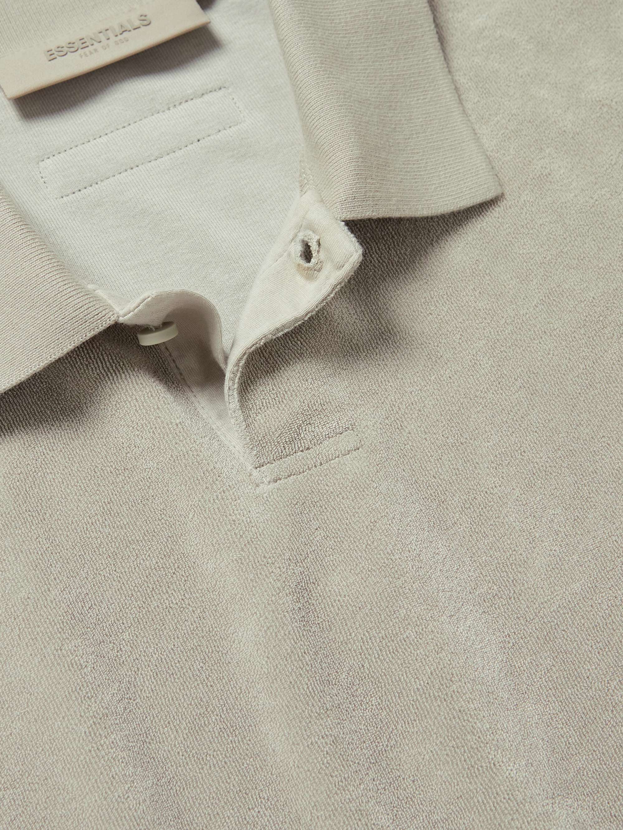 FEAR OF GOD ESSENTIALS Logo-Appliquéd Terry Polo Shirt