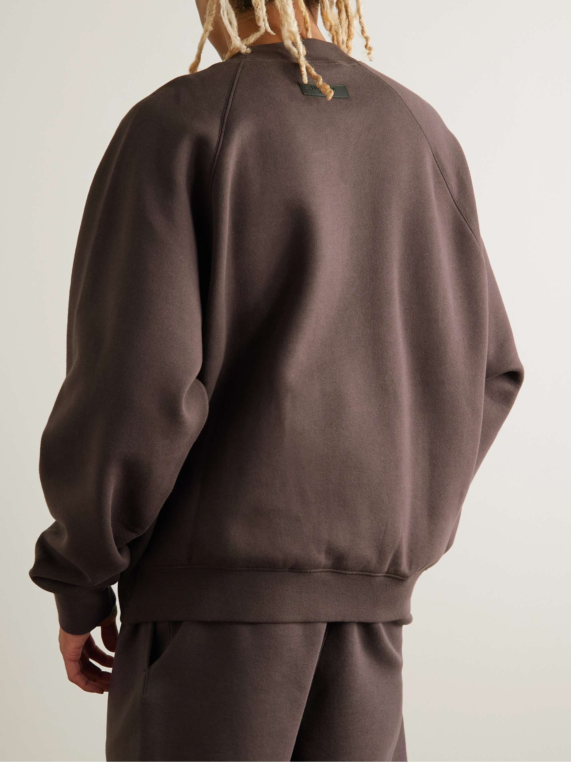FEAR OF GOD ESSENTIALS Logo-Appliquéd Cotton-Blend Jersey Sweatshirt