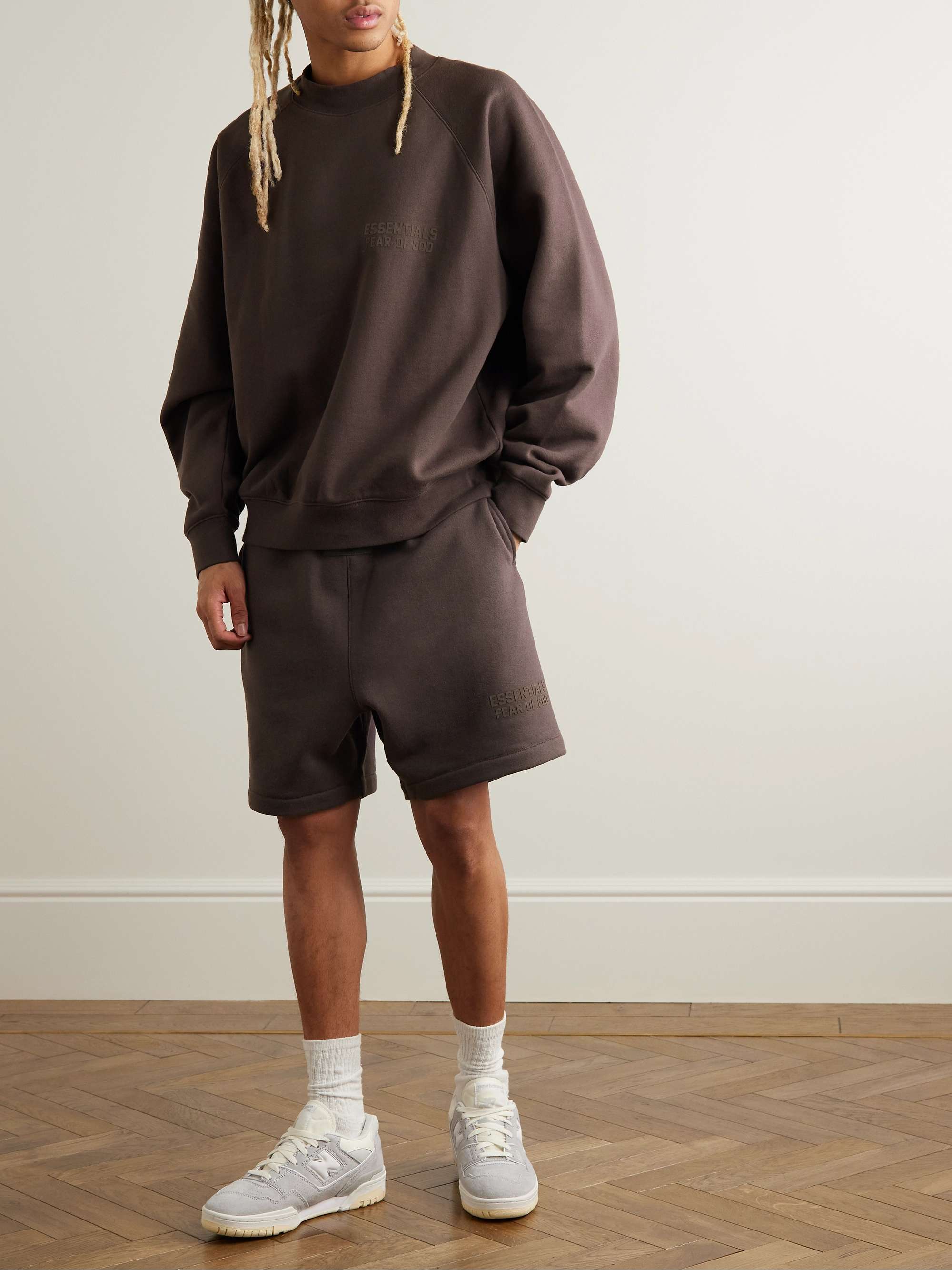 FEAR OF GOD ESSENTIALS Logo-Appliquéd Cotton-Blend Jersey Sweatshirt