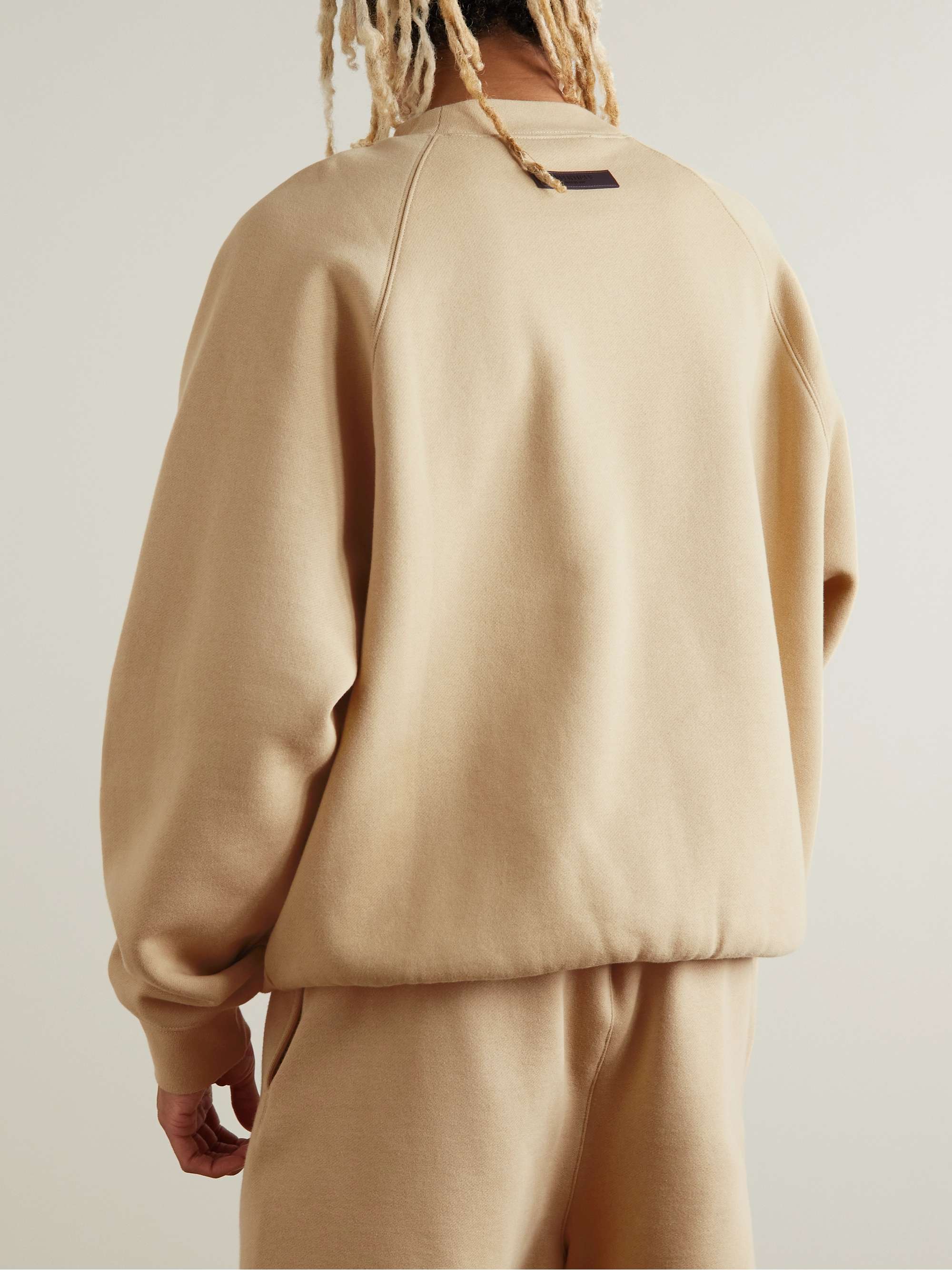 FEAR OF GOD ESSENTIALS Logo-Appliquéd Cotton-Blend Jersey Sweatshirt