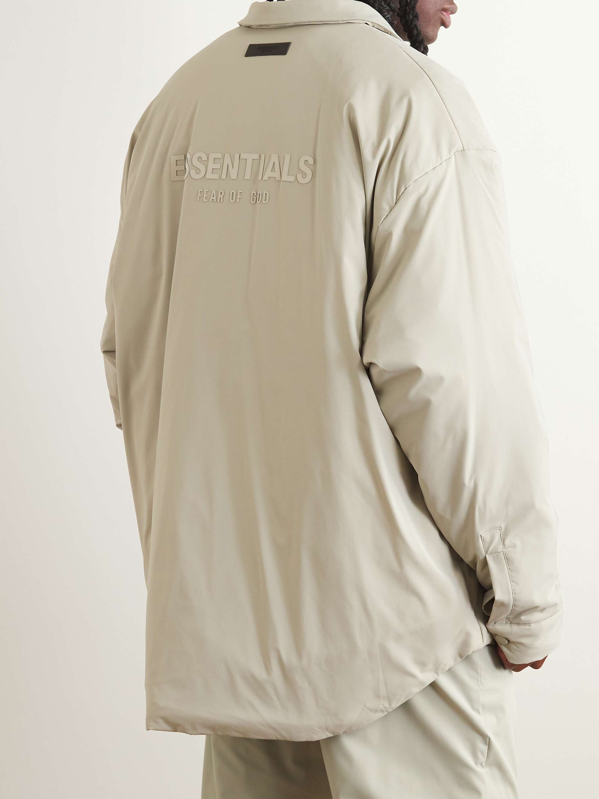 FEAR OF GOD ESSENTIALS Logo-Appliquéd Padded Shell Shirt Jacket