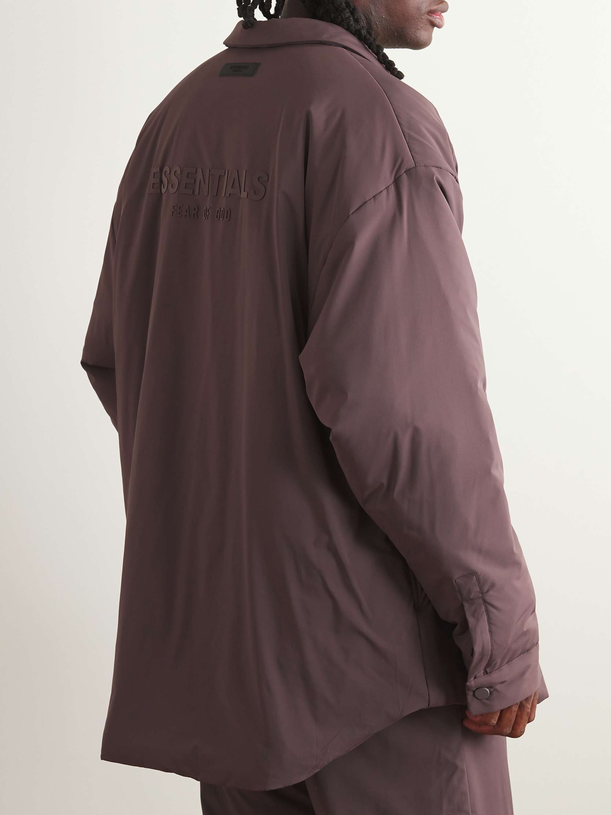 FEAR OF GOD ESSENTIALS Logo-Appliquéd Padded Shell Shirt Jacket