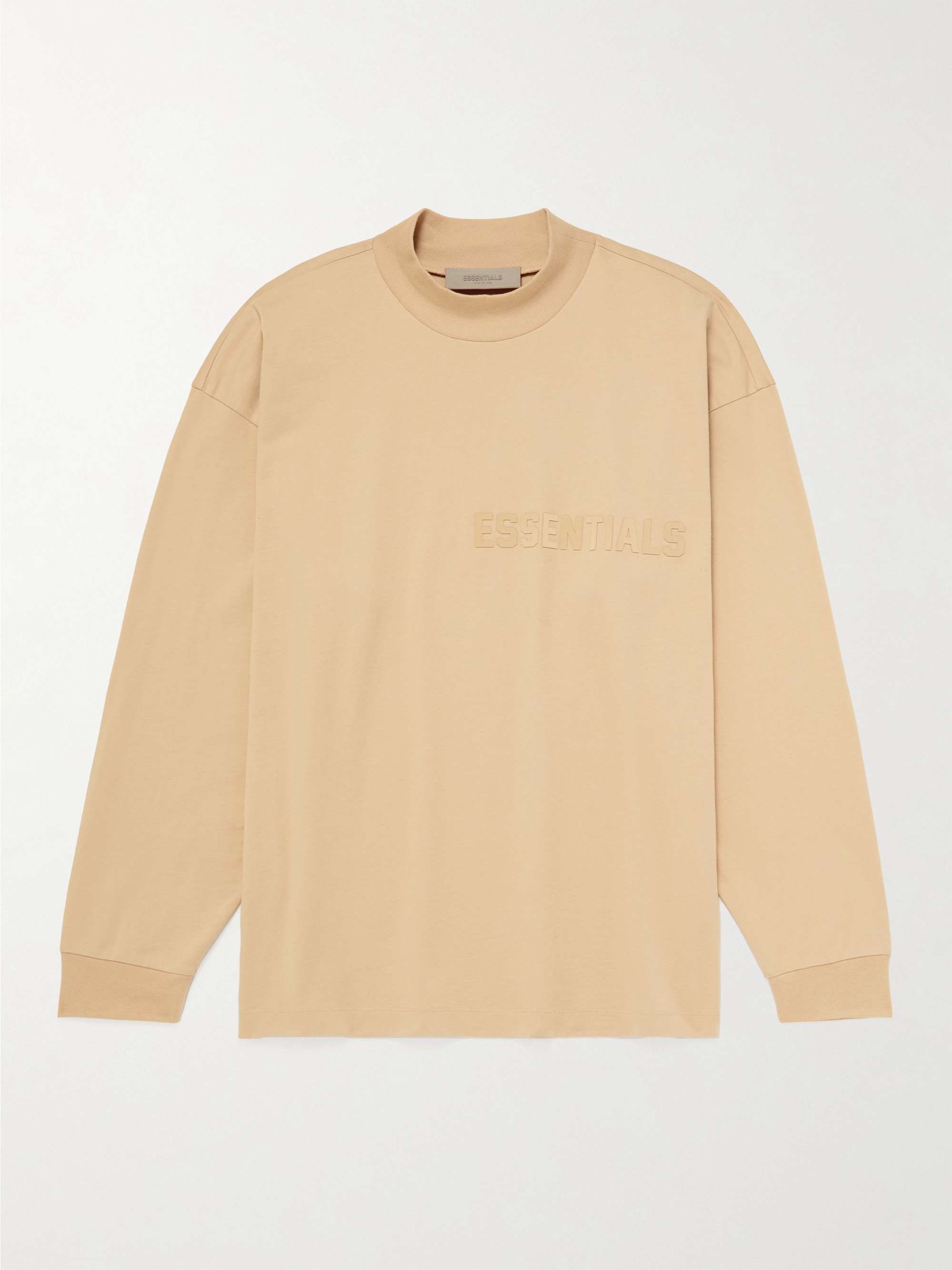 FEAR OF GOD ESSENTIALS Logo-Appliqued Cotton-Jersey Mock-Neck T-Shirt