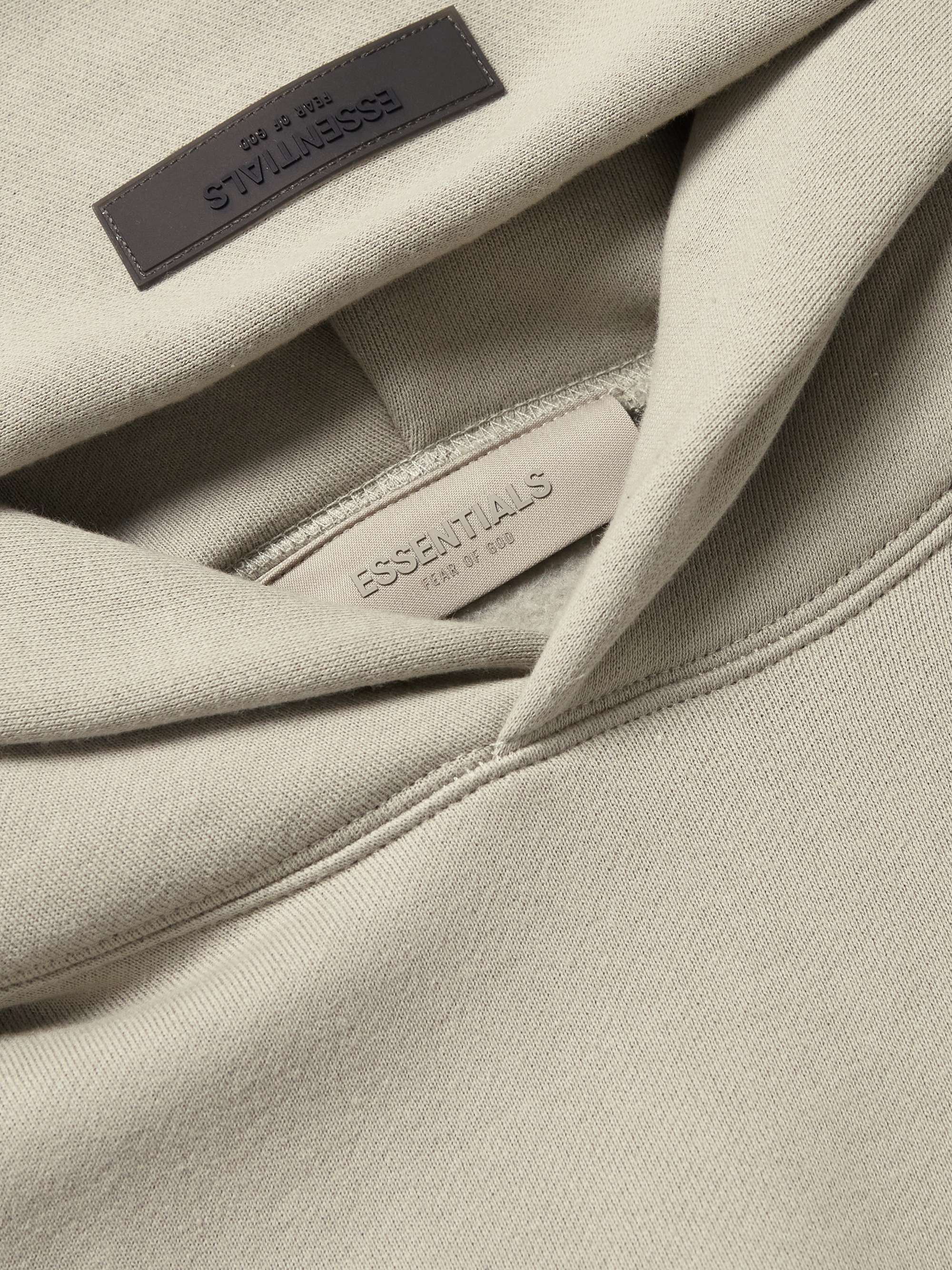 FEAR OF GOD ESSENTIALS Oversized Logo-Appliquéd Cotton-Blend Jersey Hoodie