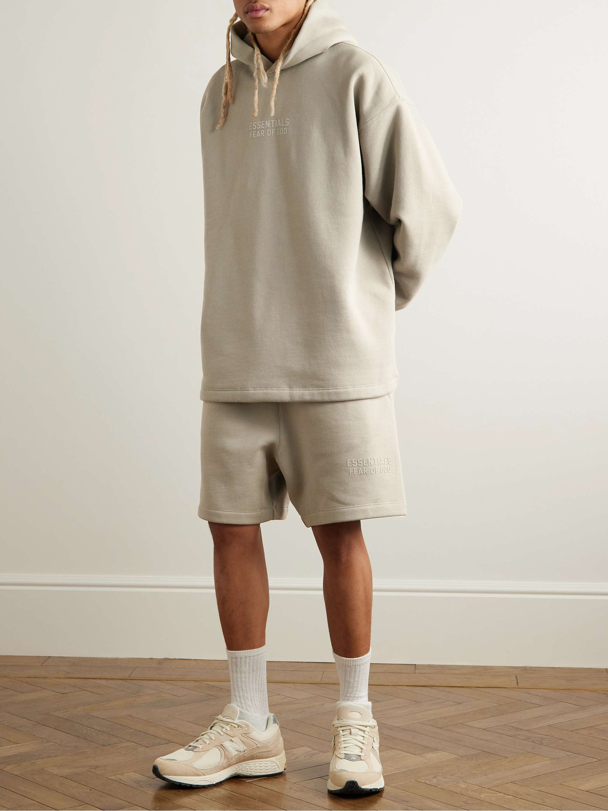 FEAR OF GOD ESSENTIALS Logo-Appliquéd Cotton-Blend Jersey Hoodie