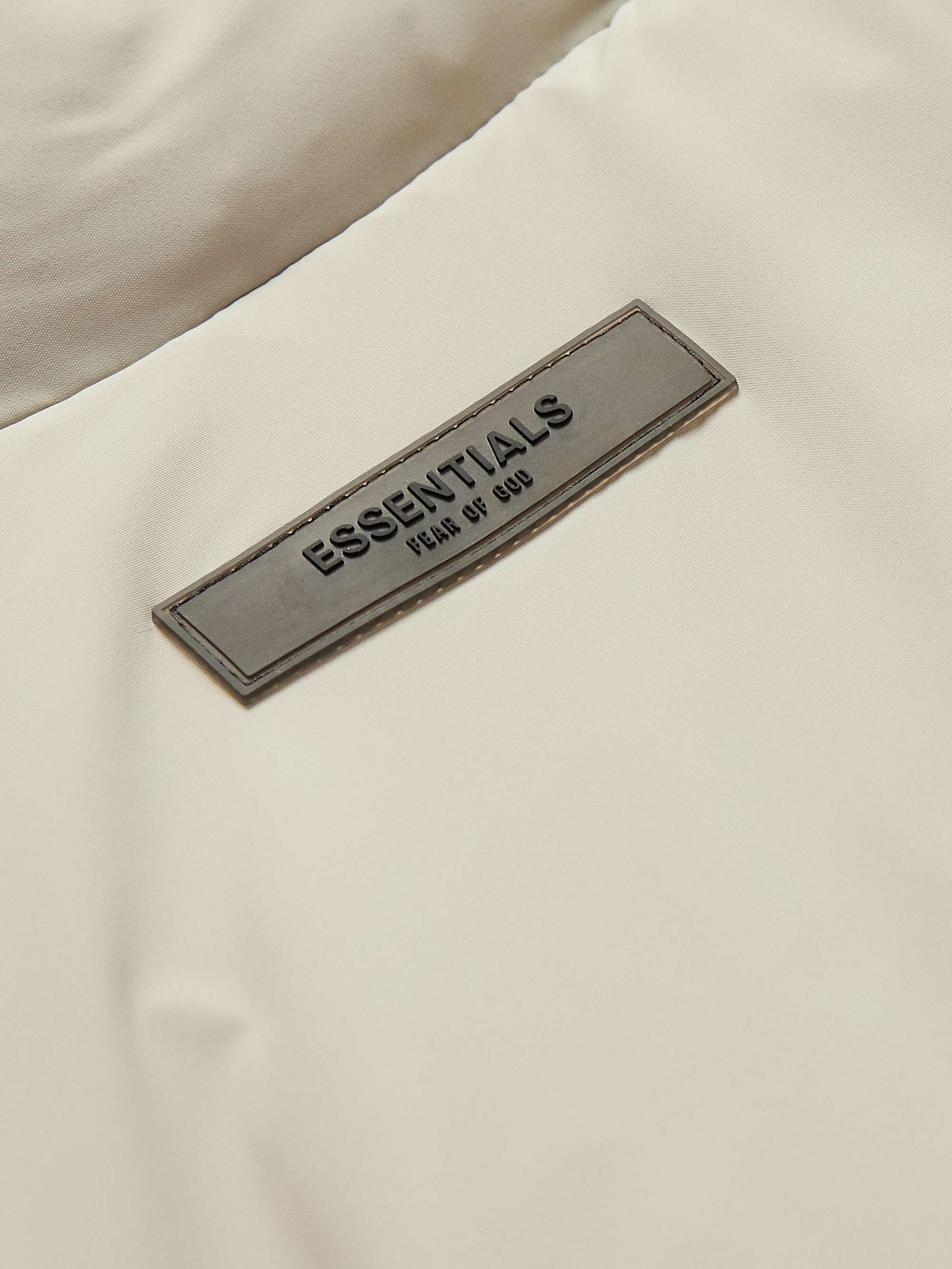 FEAR OF GOD ESSENTIALS Logo-Appliquéd Padded Stretch-Nylon Half-Zip Jacket