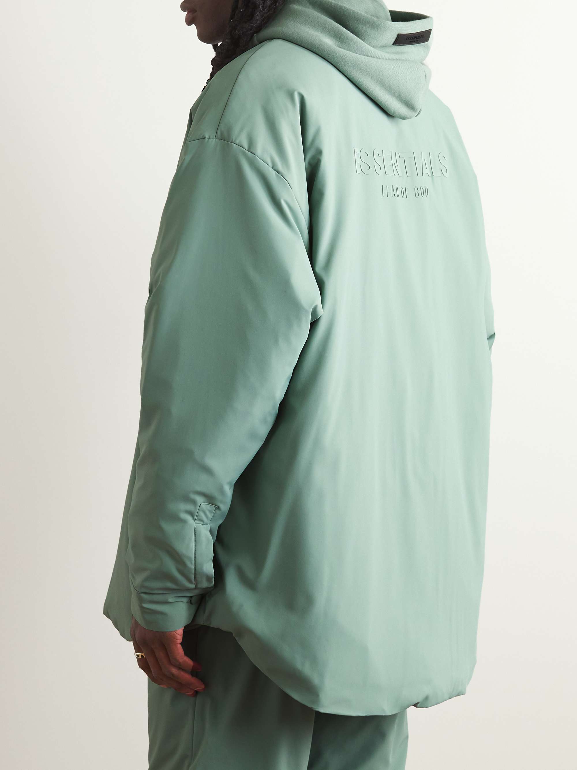 FEAR OF GOD ESSENTIALS Logo-Appliquéd Padded Shell Shirt Jacket