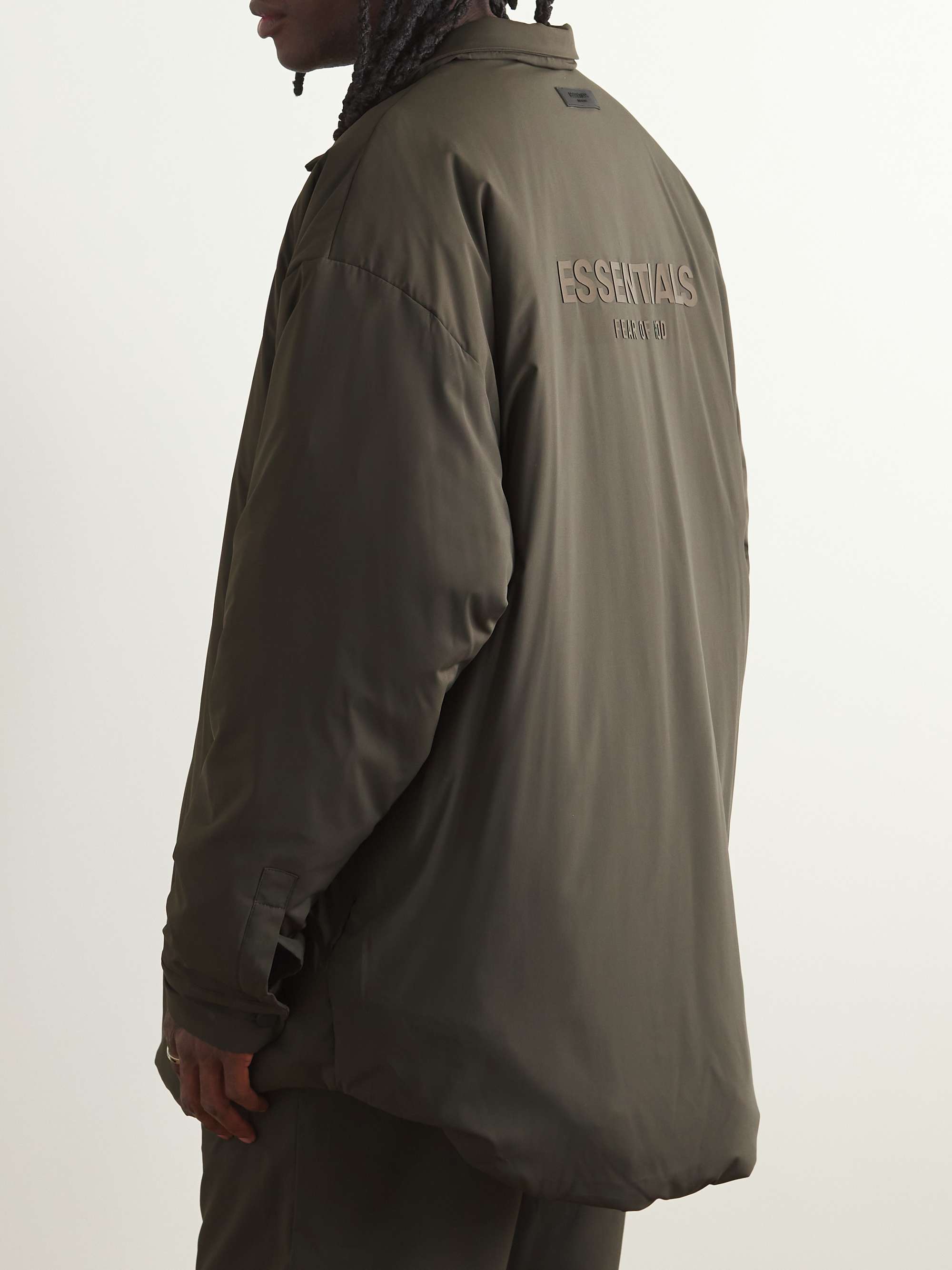 FEAR OF GOD ESSENTIALS Logo-Appliquéd Padded Shell Shirt Jacket