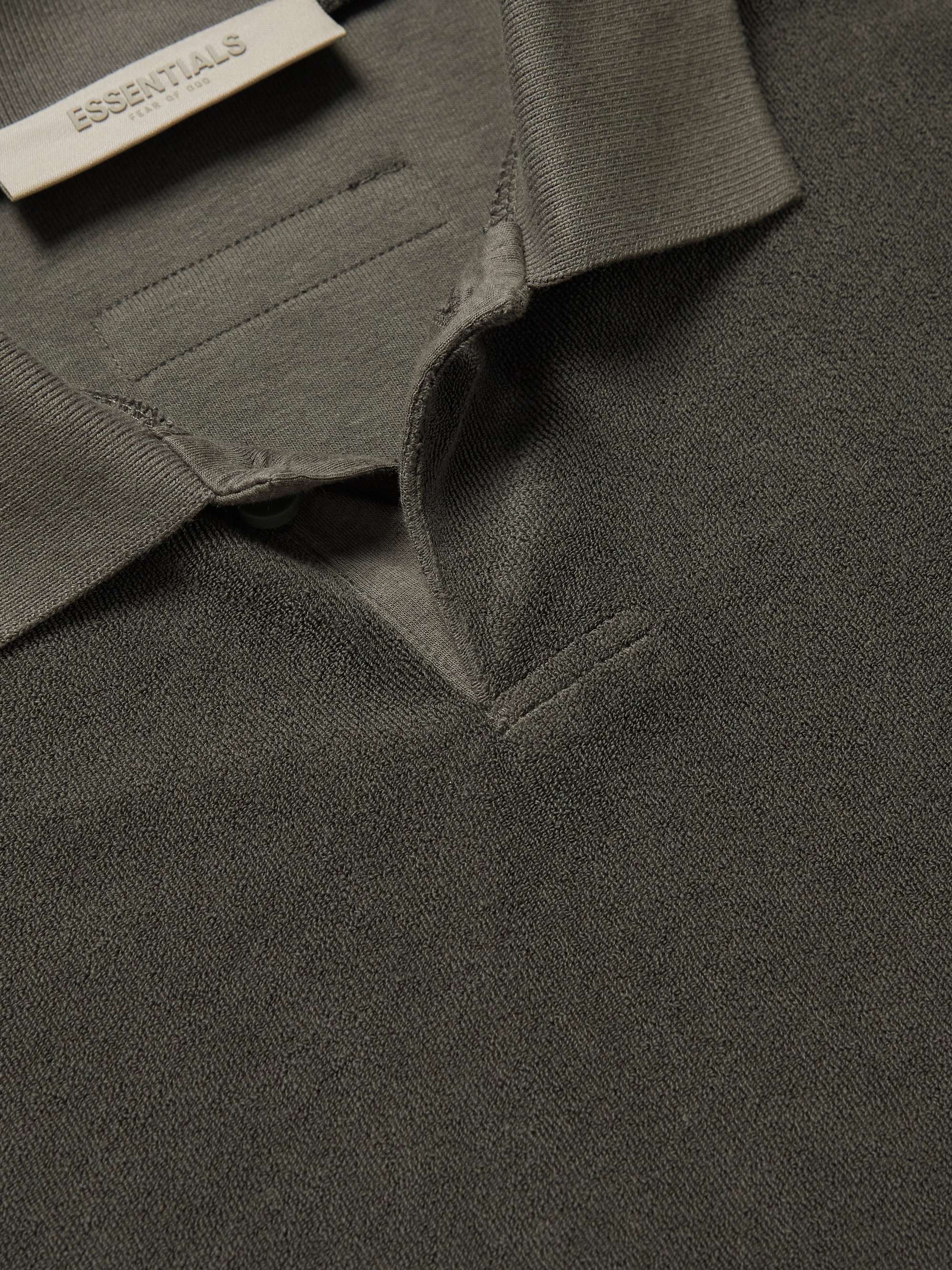 FEAR OF GOD ESSENTIALS Logo-Appliquéd Terry Polo Shirt