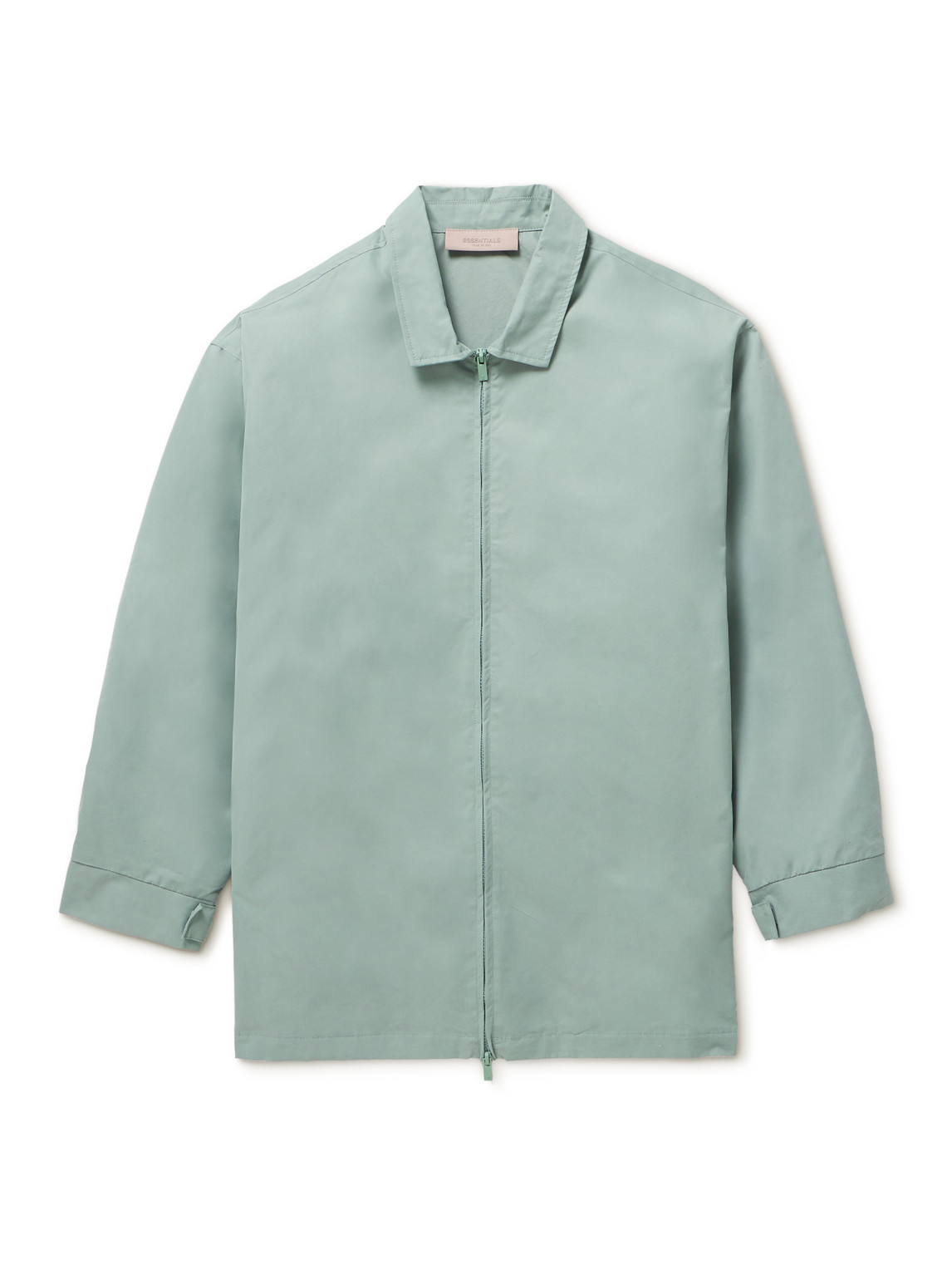 Essentials Barn Logoappliquéd Cottonblend Twill Jacket In Green
