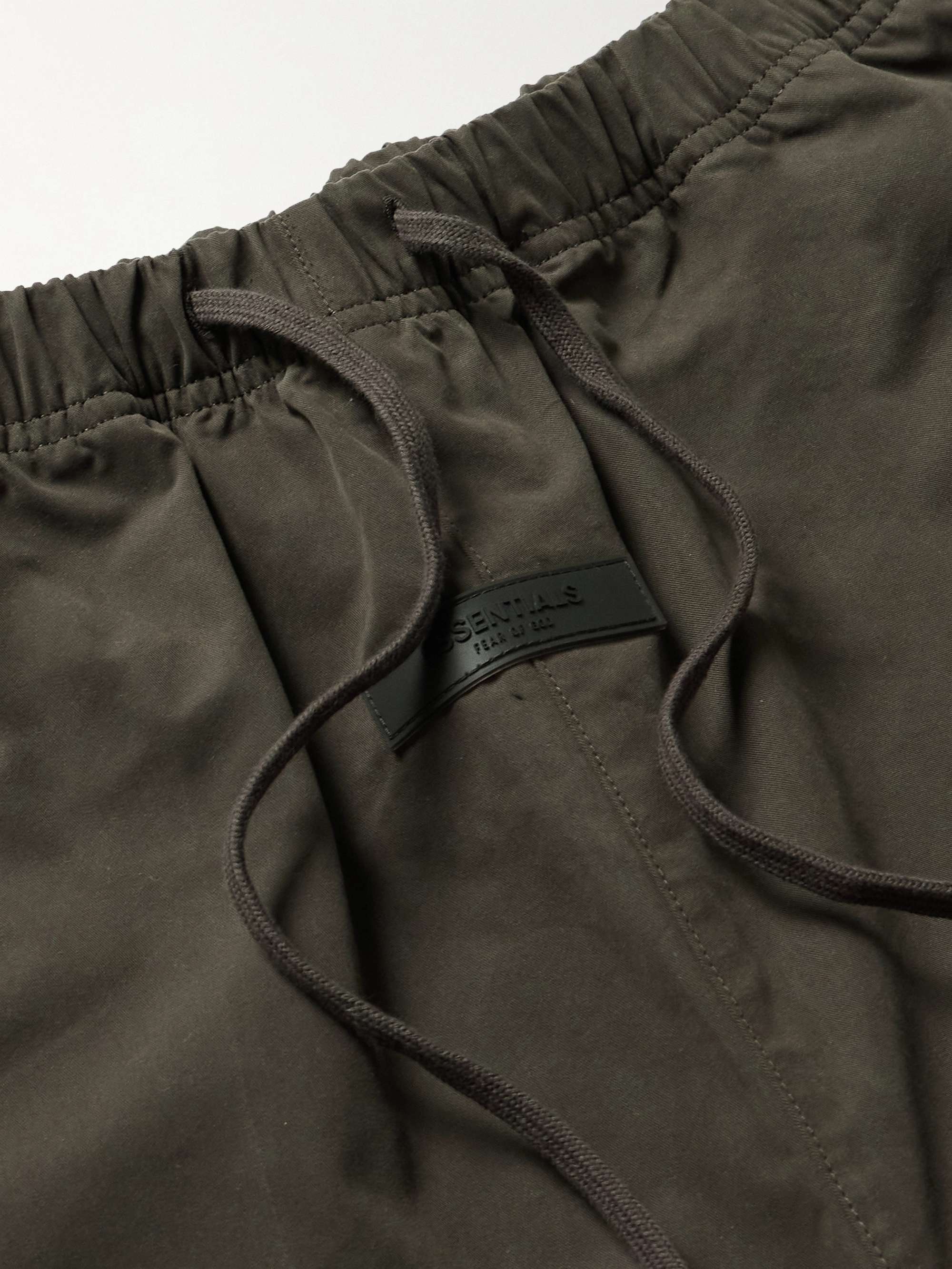 FEAR OF GOD ESSENTIALS Logo-Appliquéd Cotton-Blend Twill Drawstring Trousers