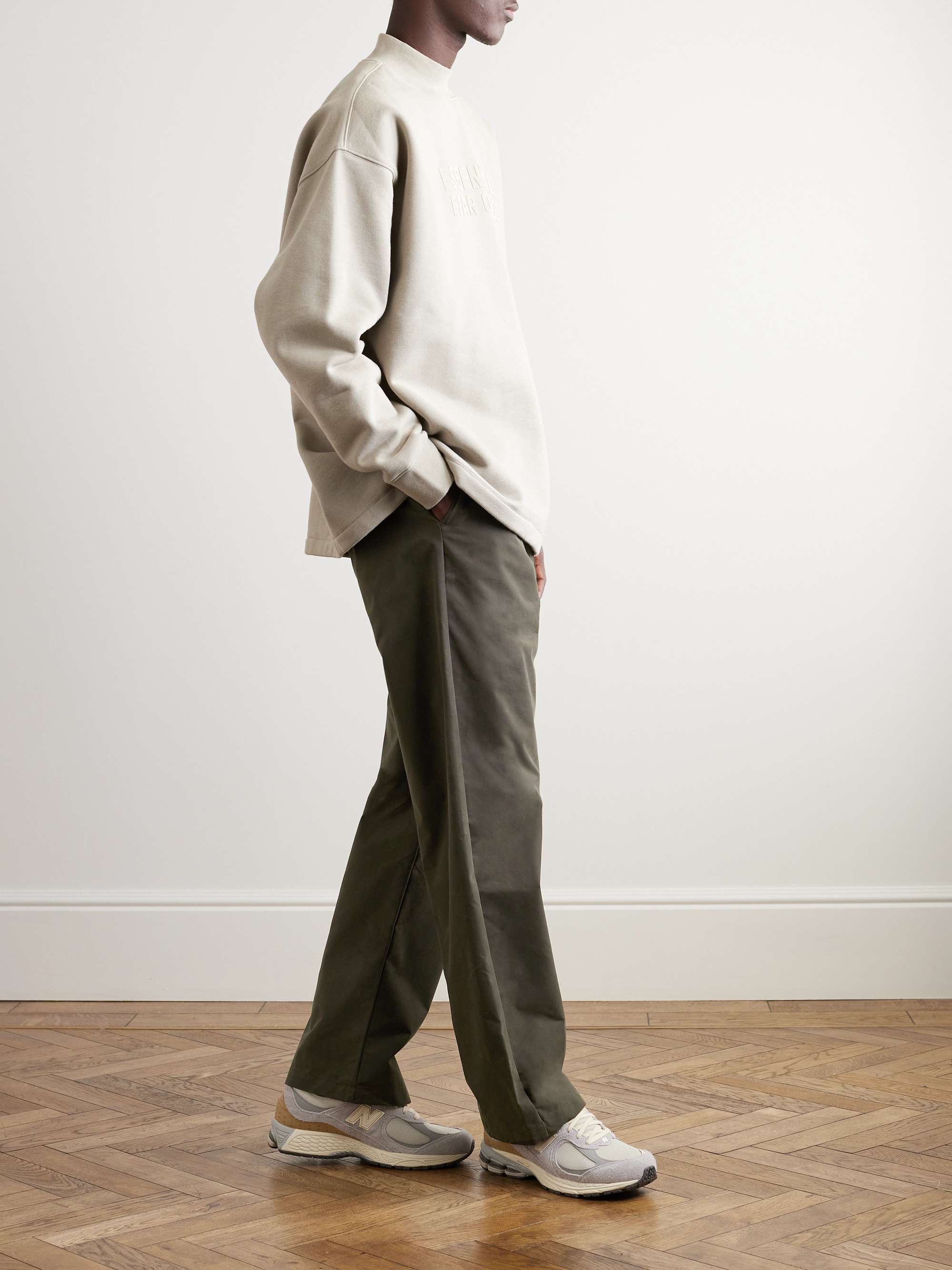 FEAR OF GOD ESSENTIALS Logo-Appliquéd Cotton-Blend Twill Drawstring Trousers