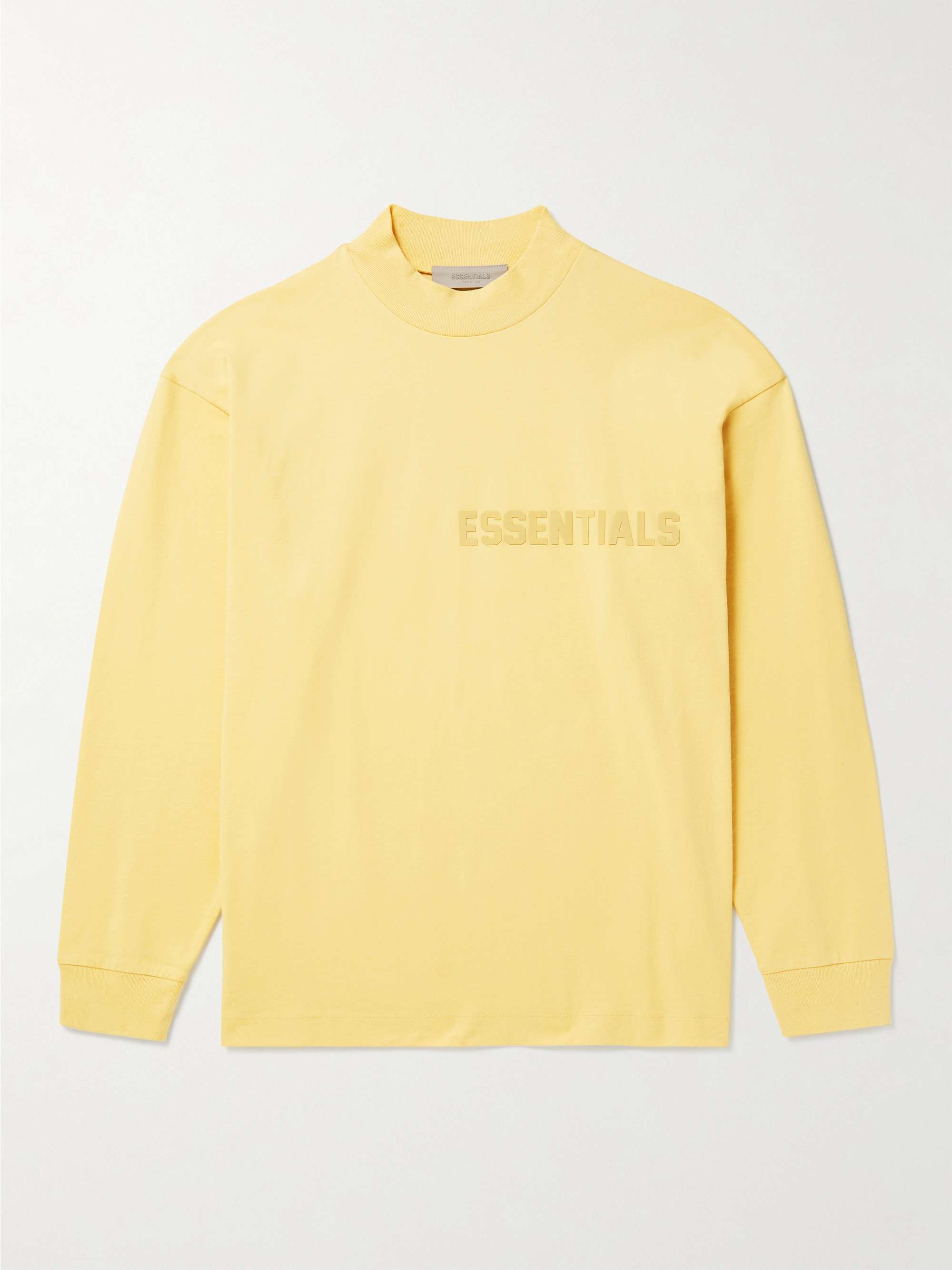 FEAR OF GOD ESSENTIALS Logo-Appliquéd Cotton-Jersey Mock-Neck T-Shirt ...