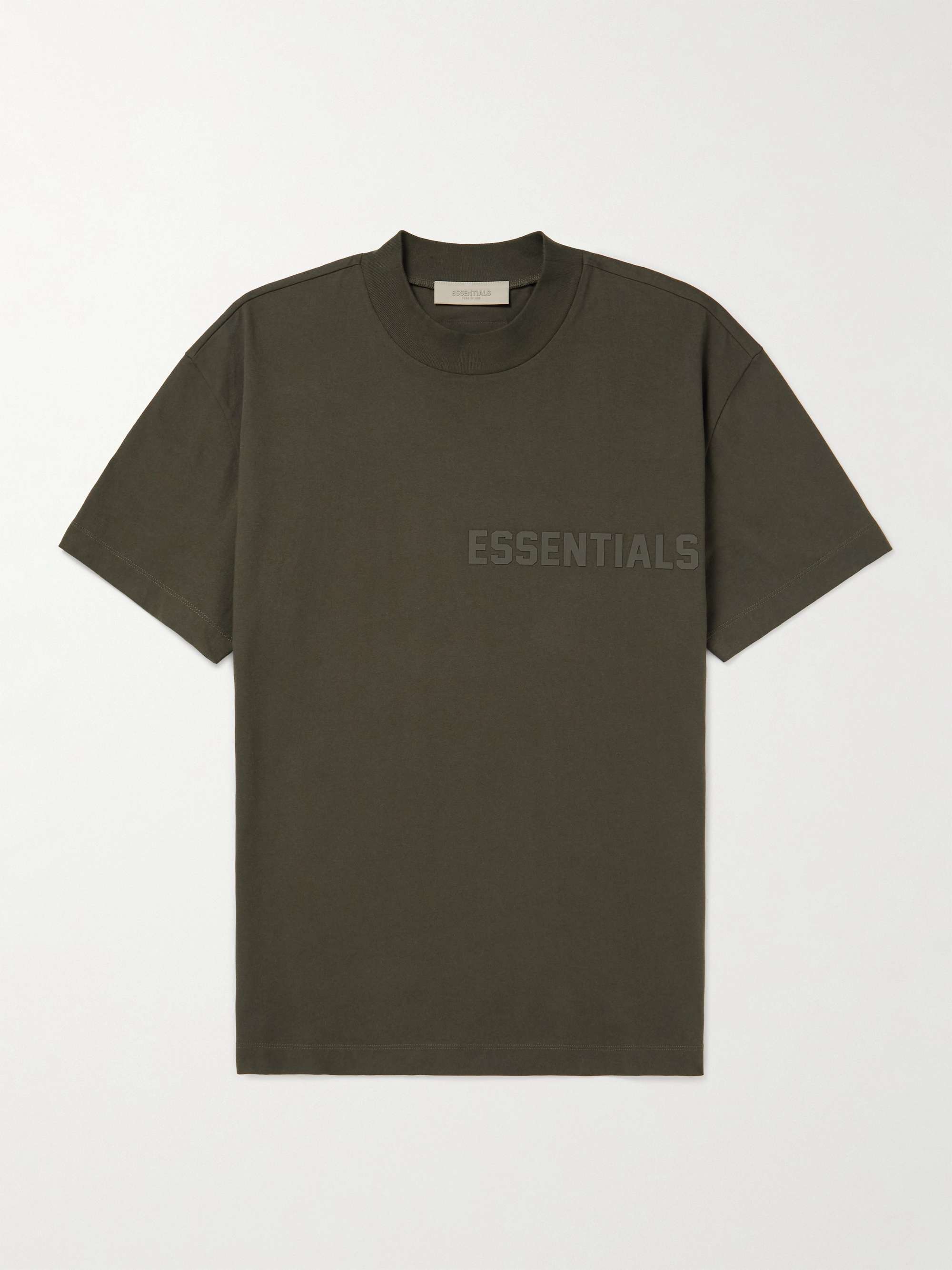 FEAR OF GOD ESSENTIALS Logo-Appliquéd Cotton-Jersey T-Shirt for Men ...