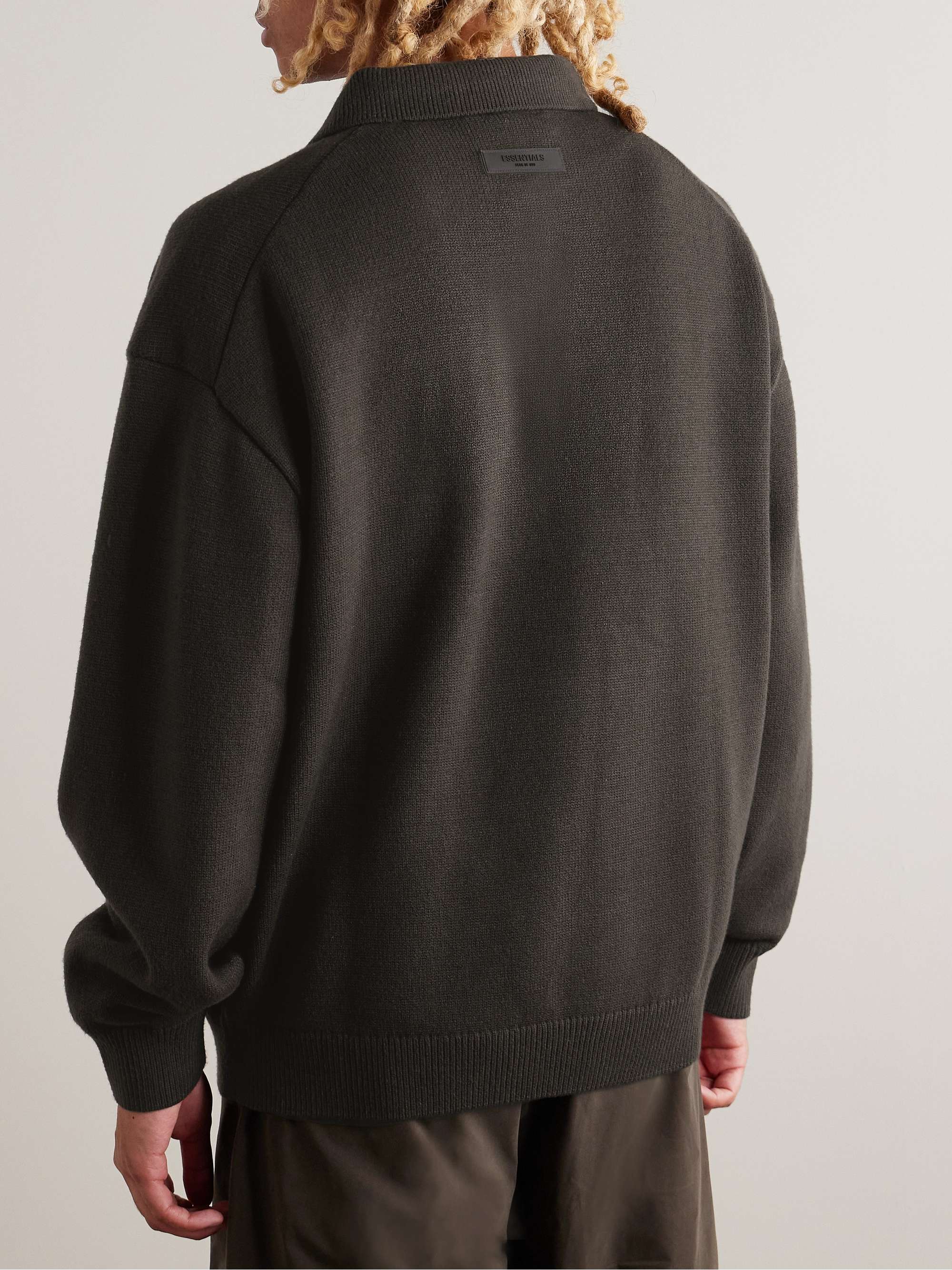 FEAR OF GOD ESSENTIALS Oversized Knitted Polo Sweater for Men MR PORTER