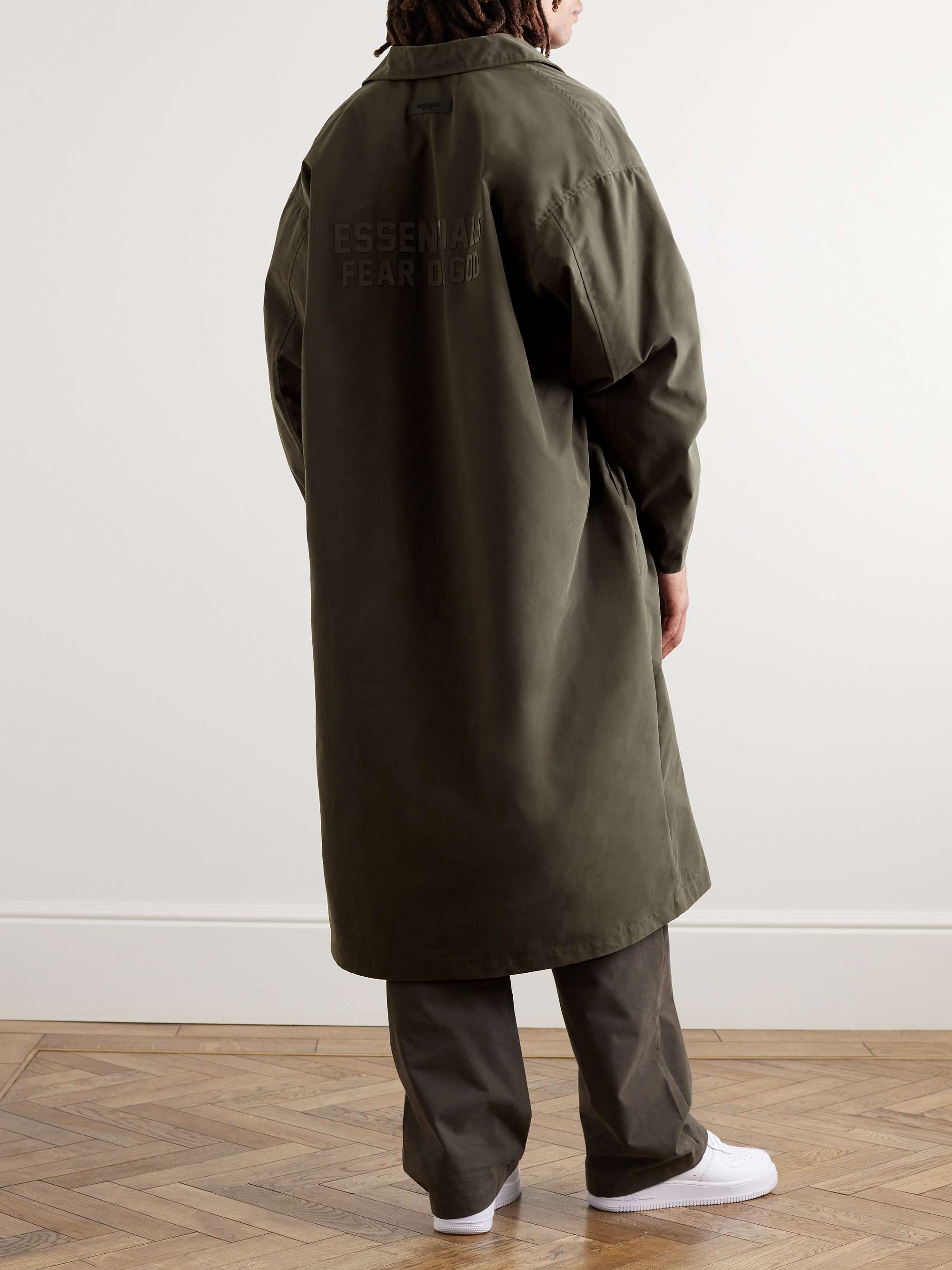 FEAR OF GOD ESSENTIALS Logo-Appliquéd Cotton-Blend Twill Coat