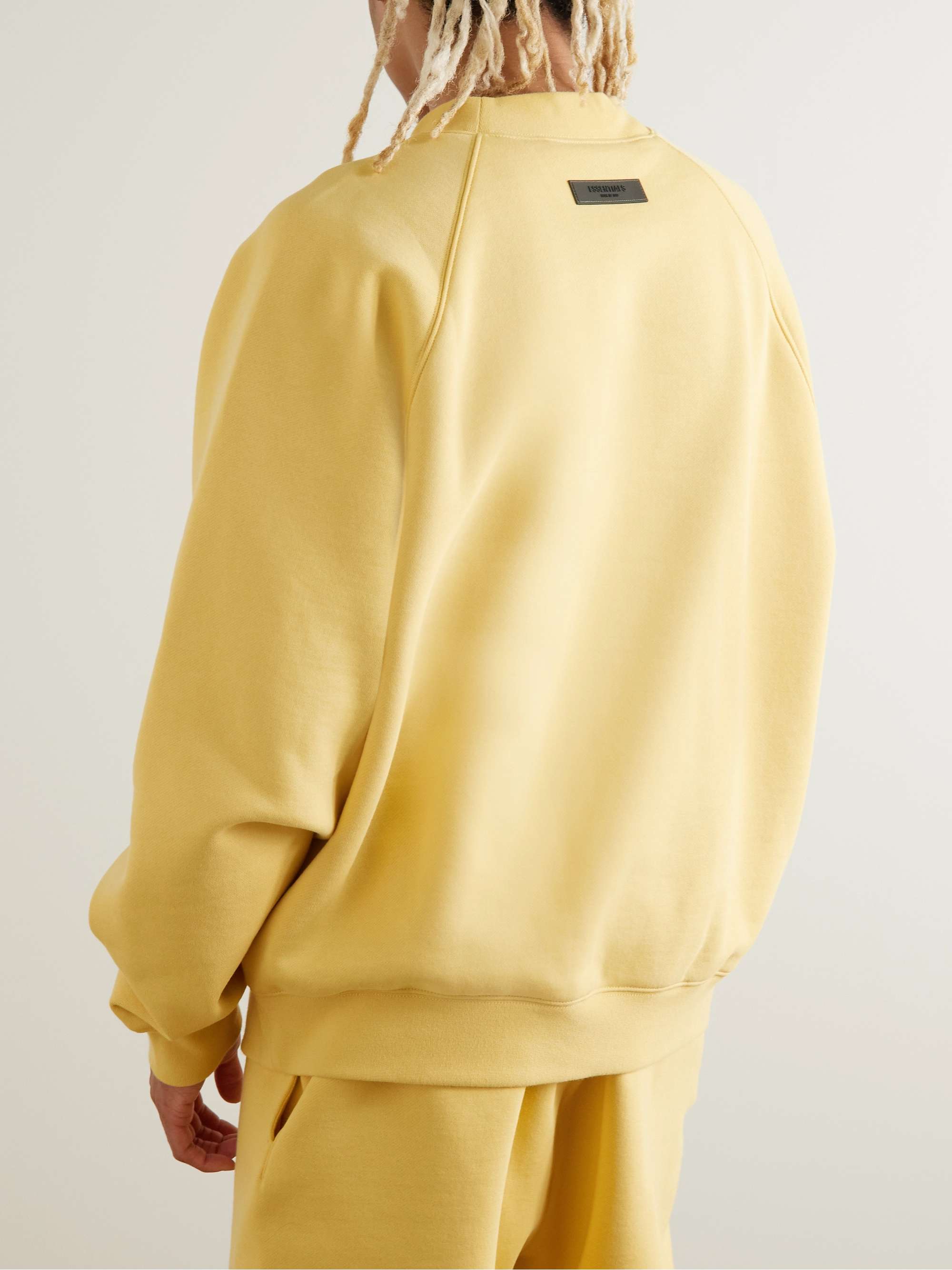 FEAR OF GOD ESSENTIALS Logo-Appliquéd Cotton-Blend Jersey Sweatshirt