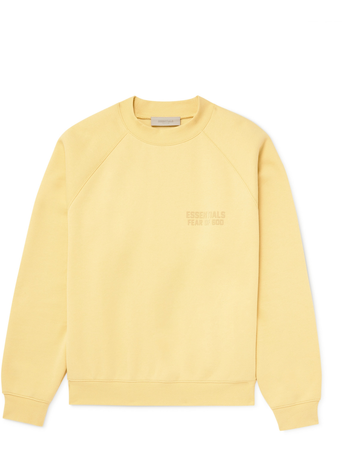 ESSENTIALS LOGO-APPLIQUÉD COTTON-BLEND JERSEY SWEATSHIRT