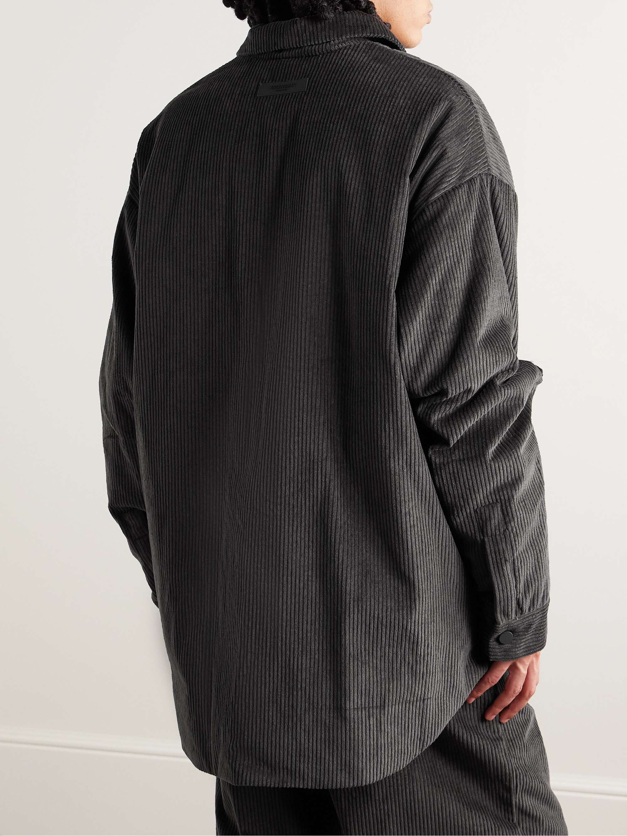 Cotton-Corduroy Zip-Up Shirt Jacket