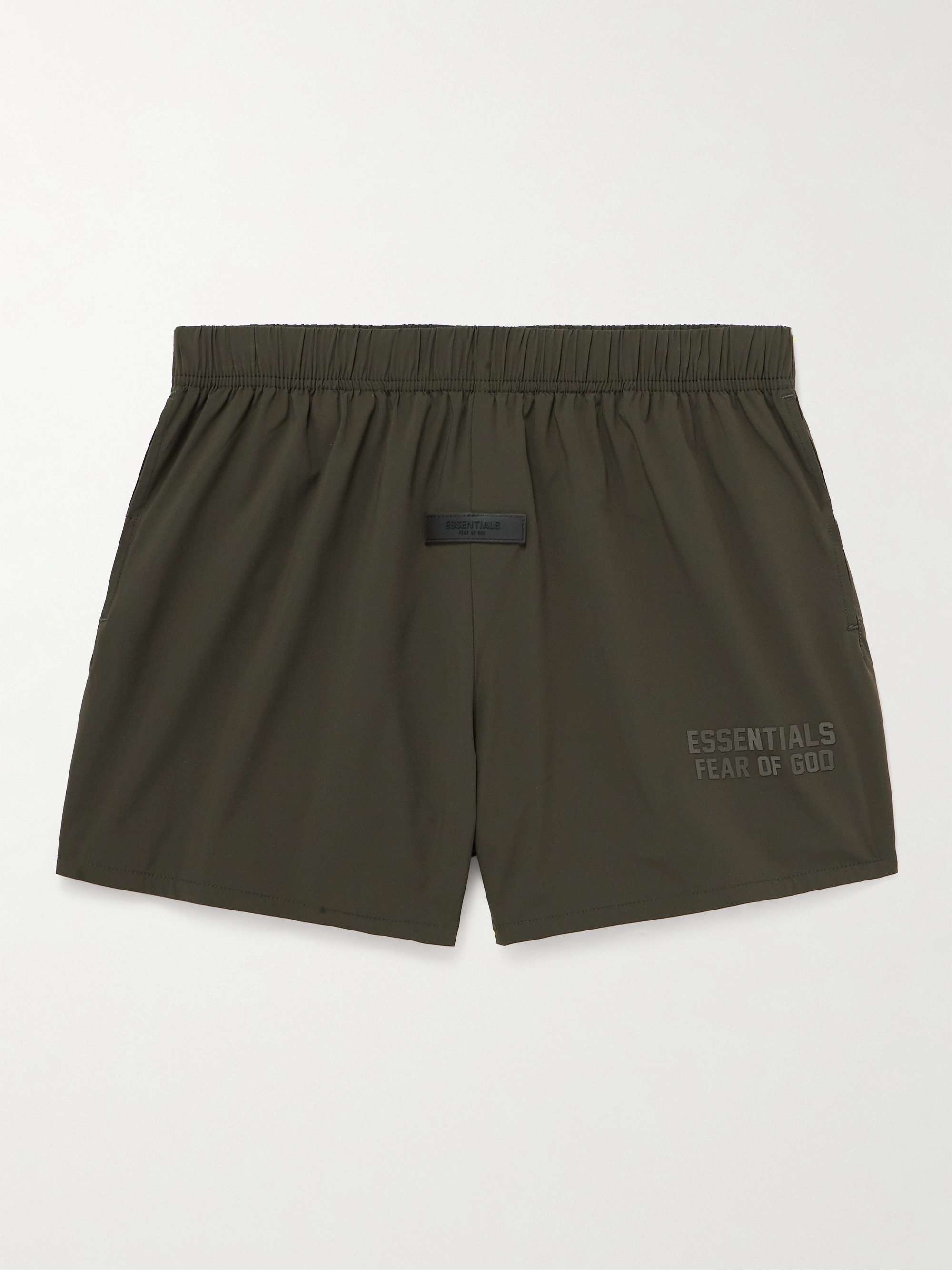 FEAR OF GOD ESSENTIALS Straight-Leg Logo-Appliqued Stretch-Shell Drawstring Shorts