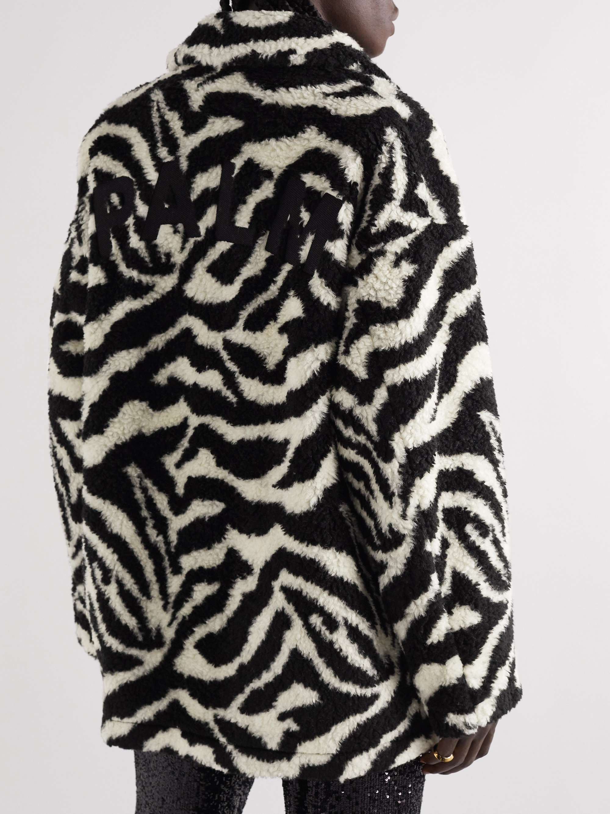 zebra fluffy jacket
