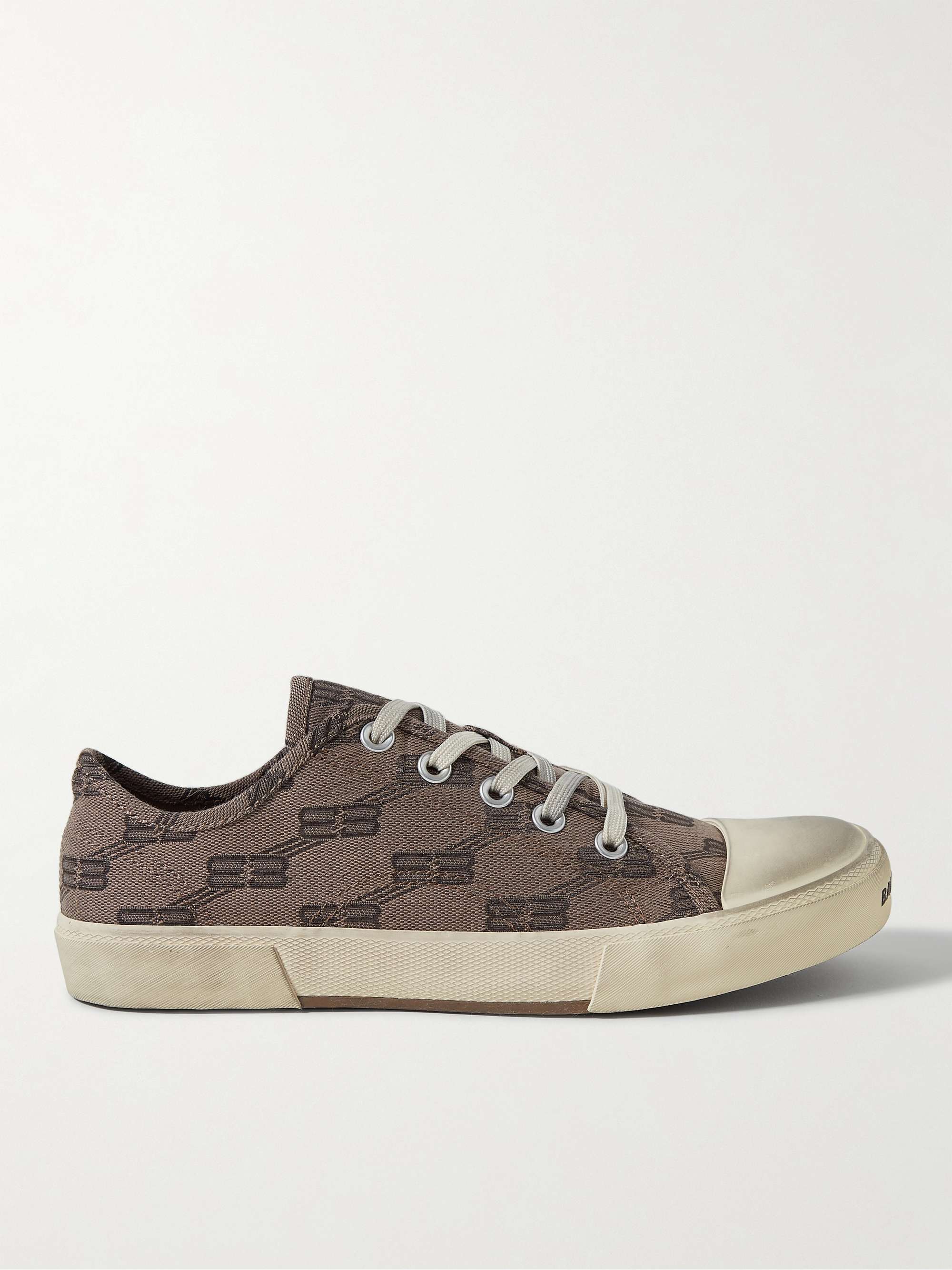 Balenciaga Monogram Motif High-top Sneakers in Brown for Men