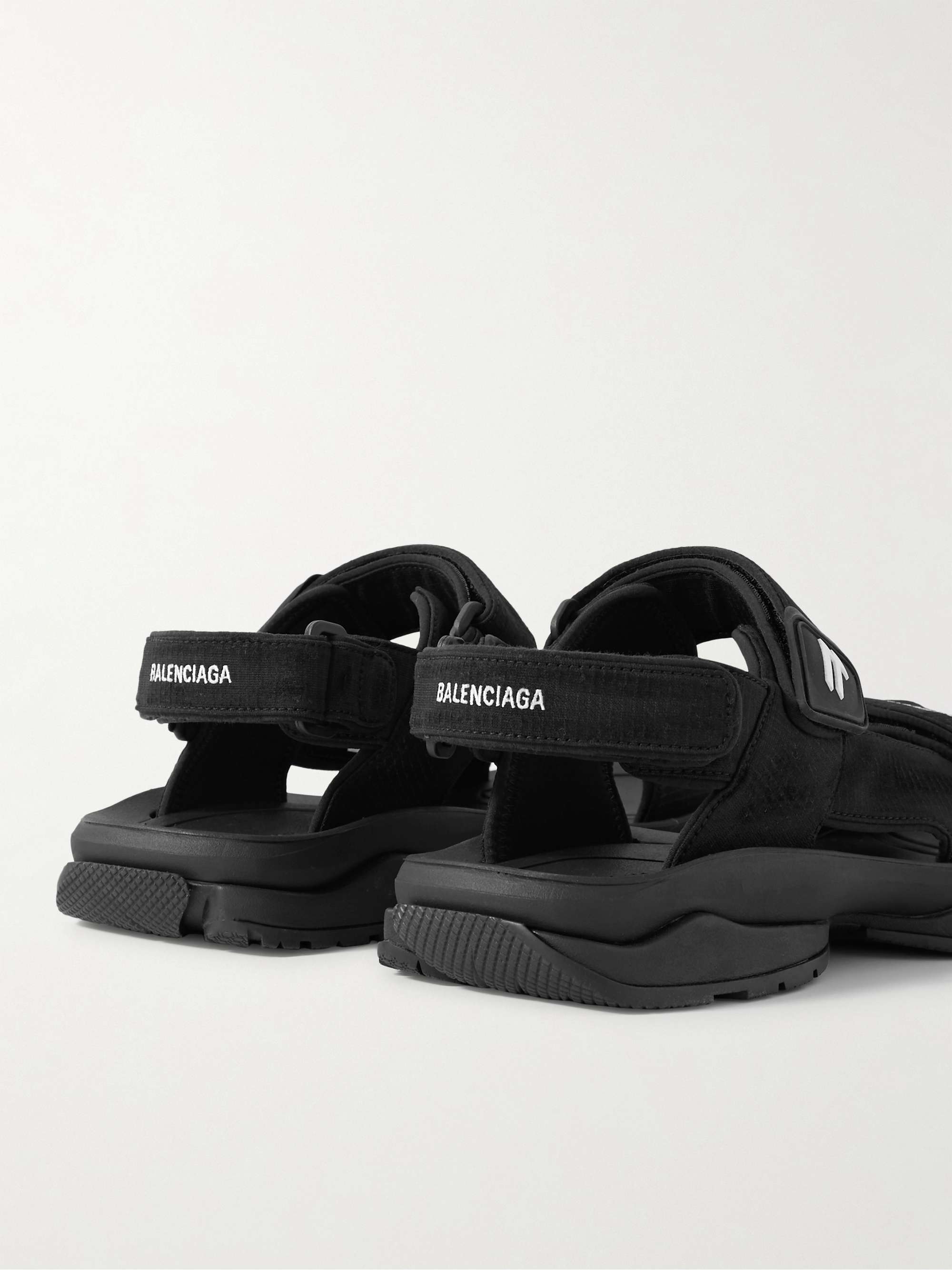 BALENCIAGA Tourist Logo-Embroidered Ripstop Sandals