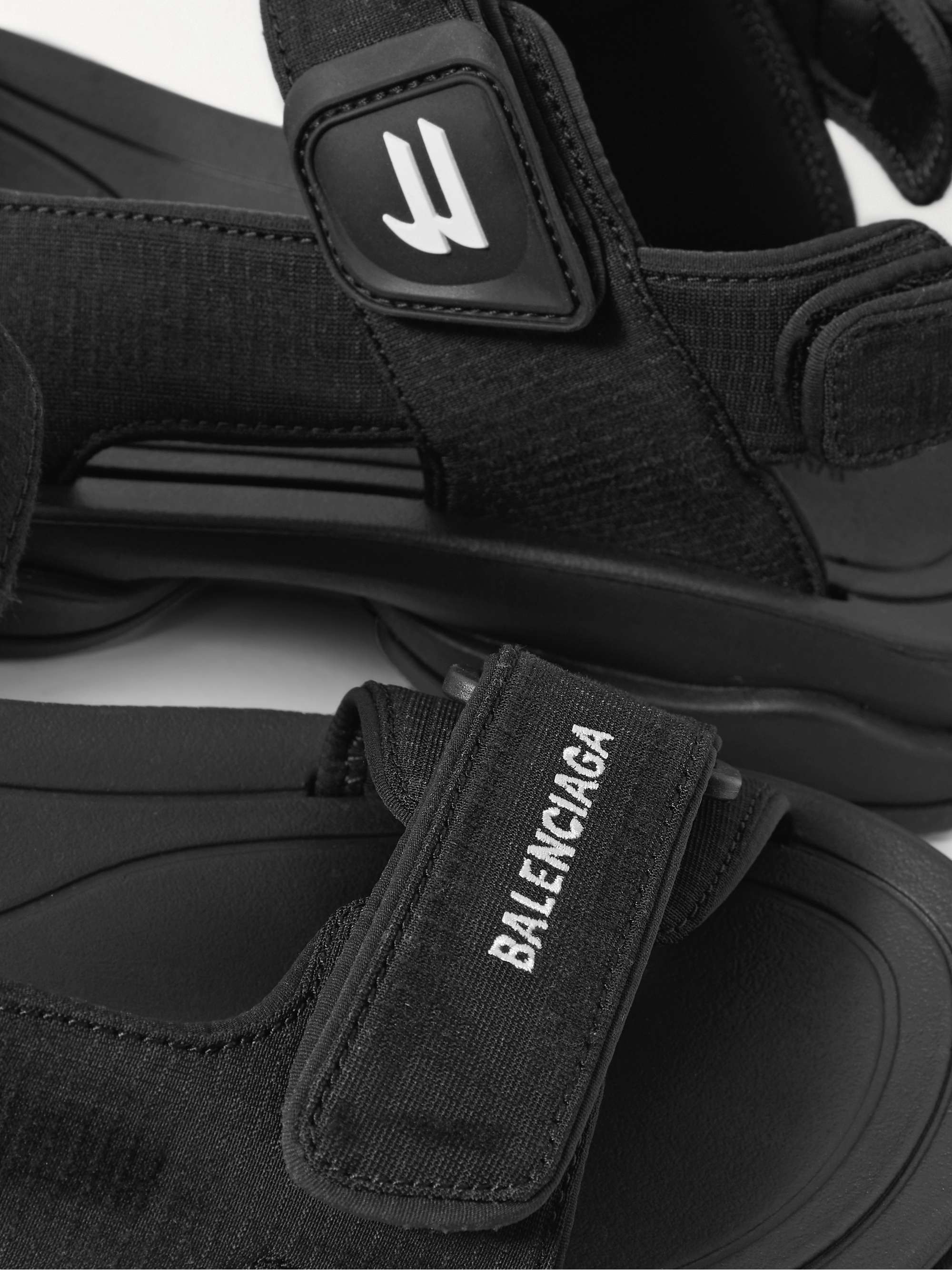 BALENCIAGA Tourist Logo-Embroidered Ripstop Sandals