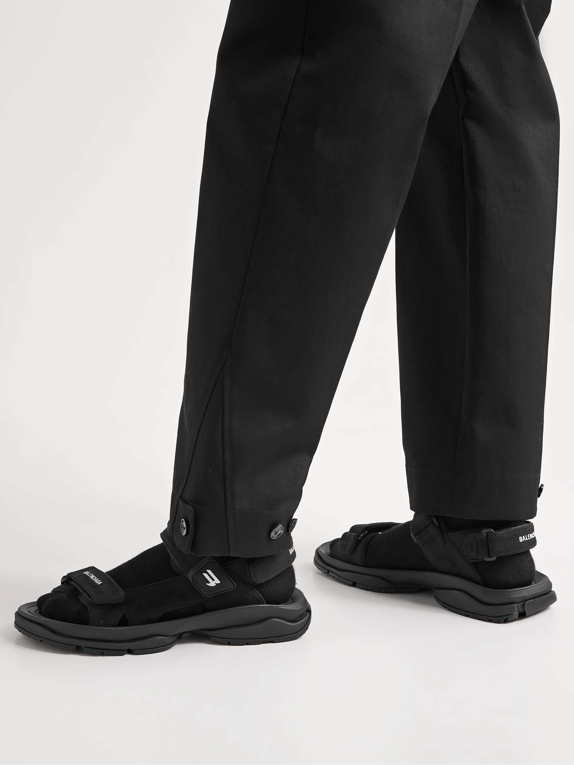BALENCIAGA Tourist Logo-Embroidered Ripstop Sandals