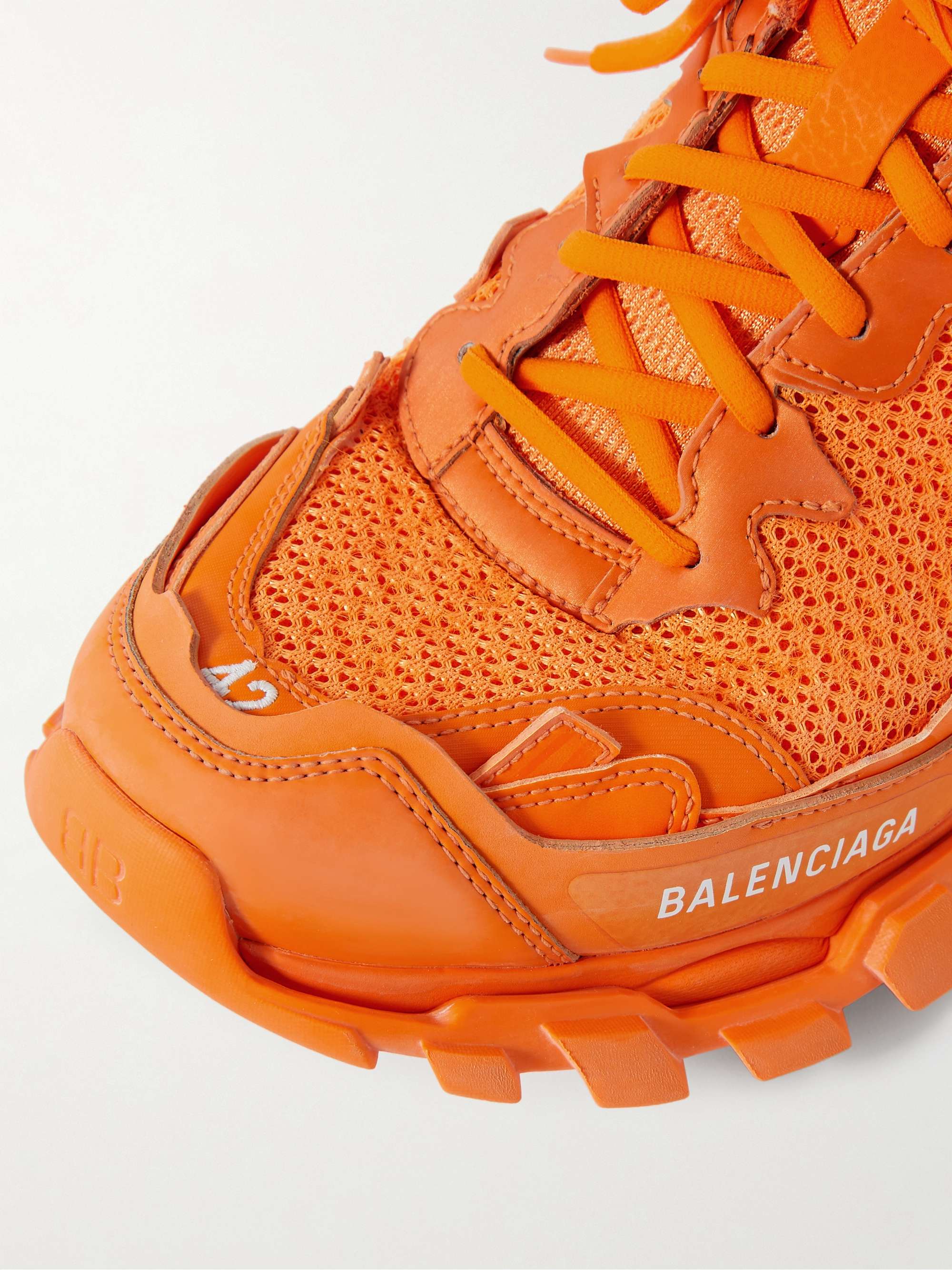 BALENCIAGA Track.3 Distressed Mesh and Nylon Sneakers for Men MR PORTER