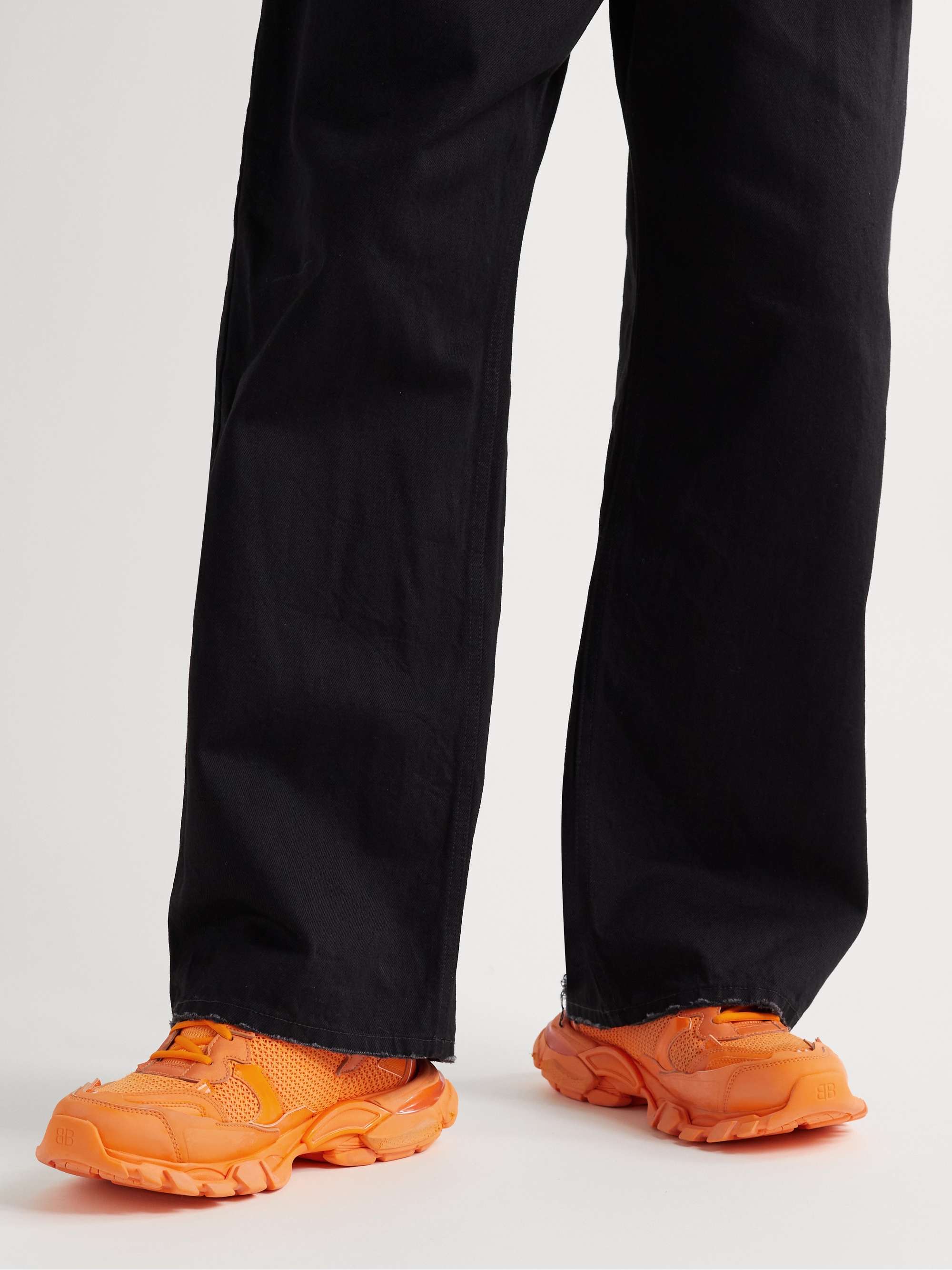 BALENCIAGA Track.3 Distressed Mesh and Nylon Sneakers